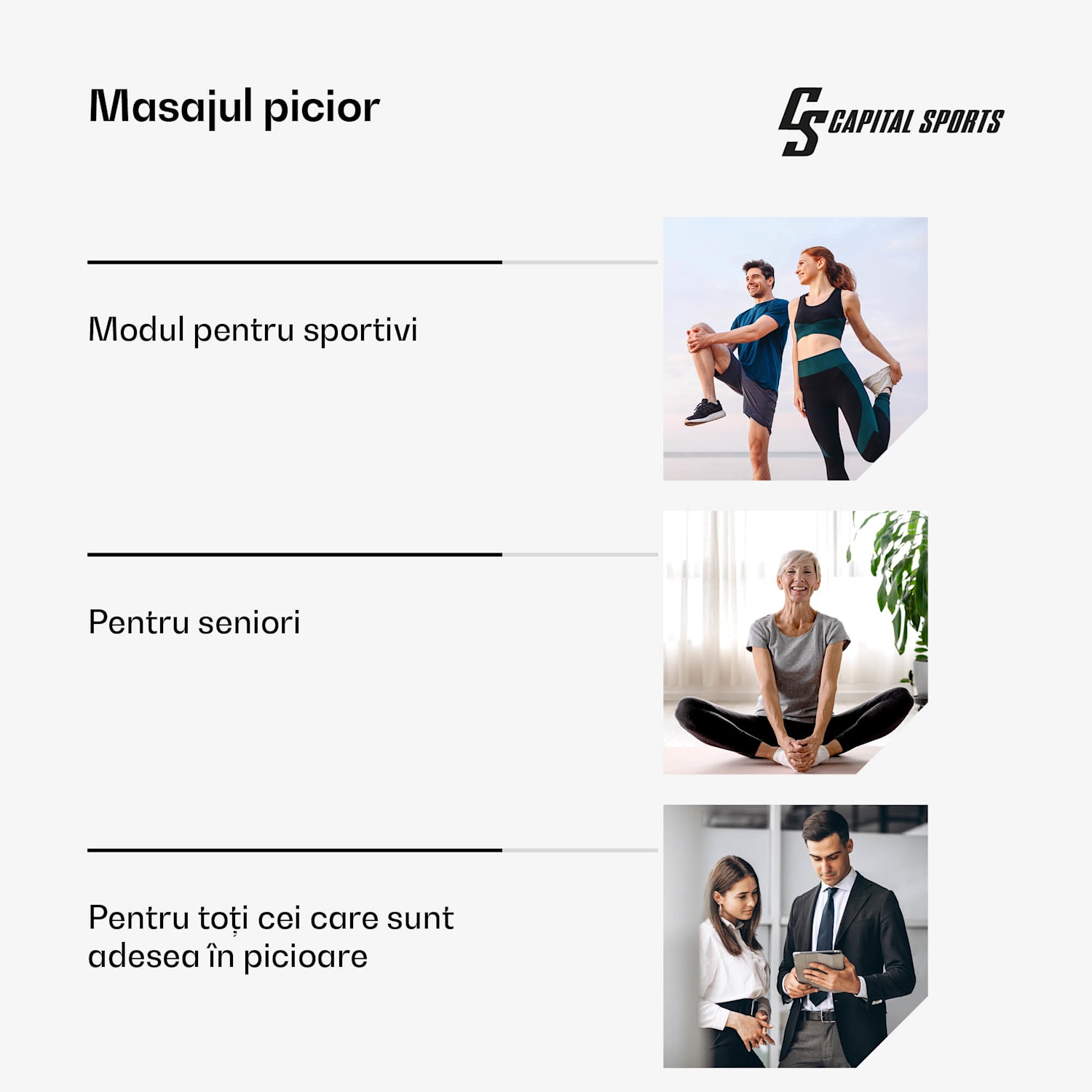 Masaj pentru picioare ReCrest, 3 camere de presiune, 5 moduri de masaj, funcție de încălzire, oprire automată jumătate de picior | Negru