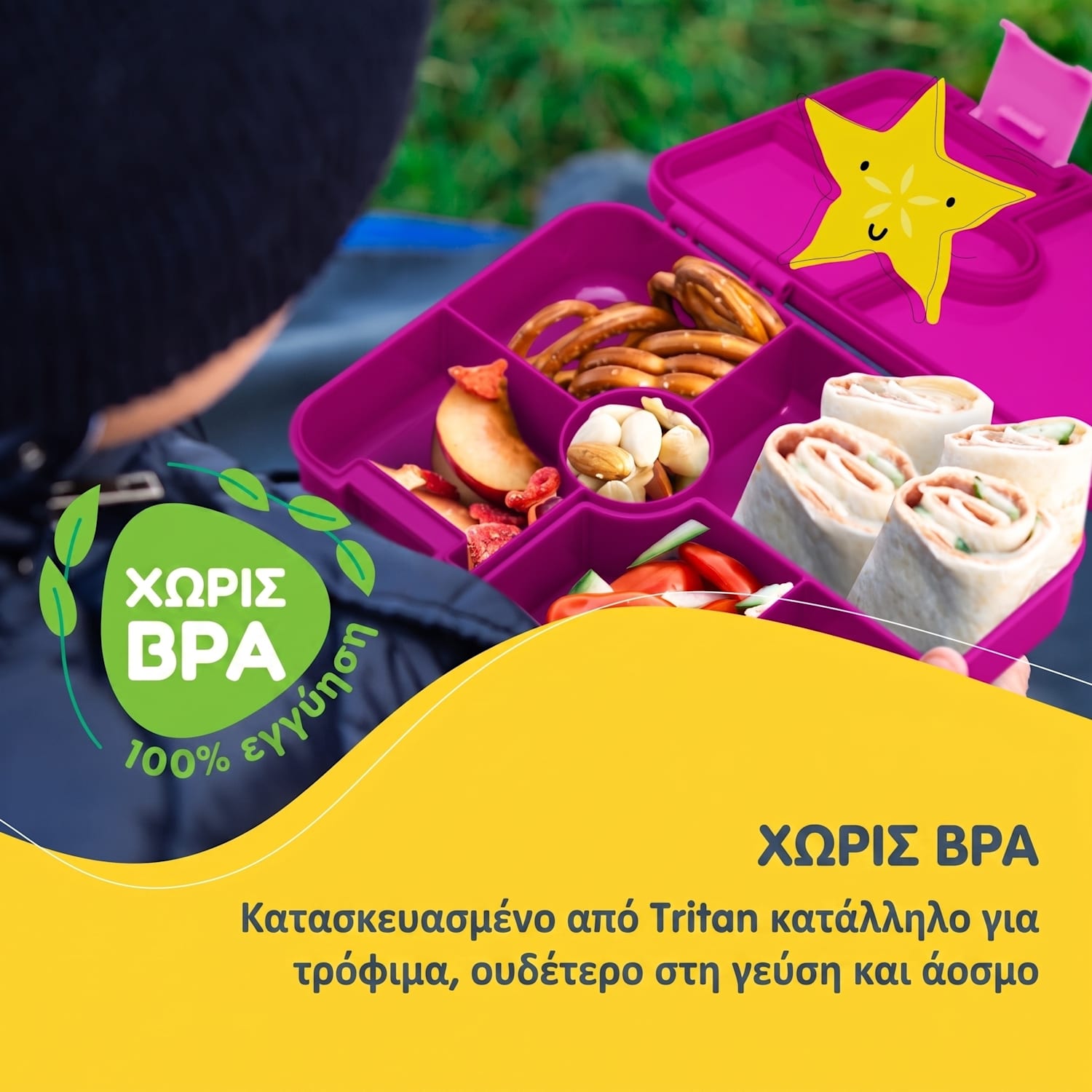 schmatzfatz by Klarstein Lite Lunchbox 6 θήκες 20,8x4,5x15 cm BPA-free Tritan Fuchsia