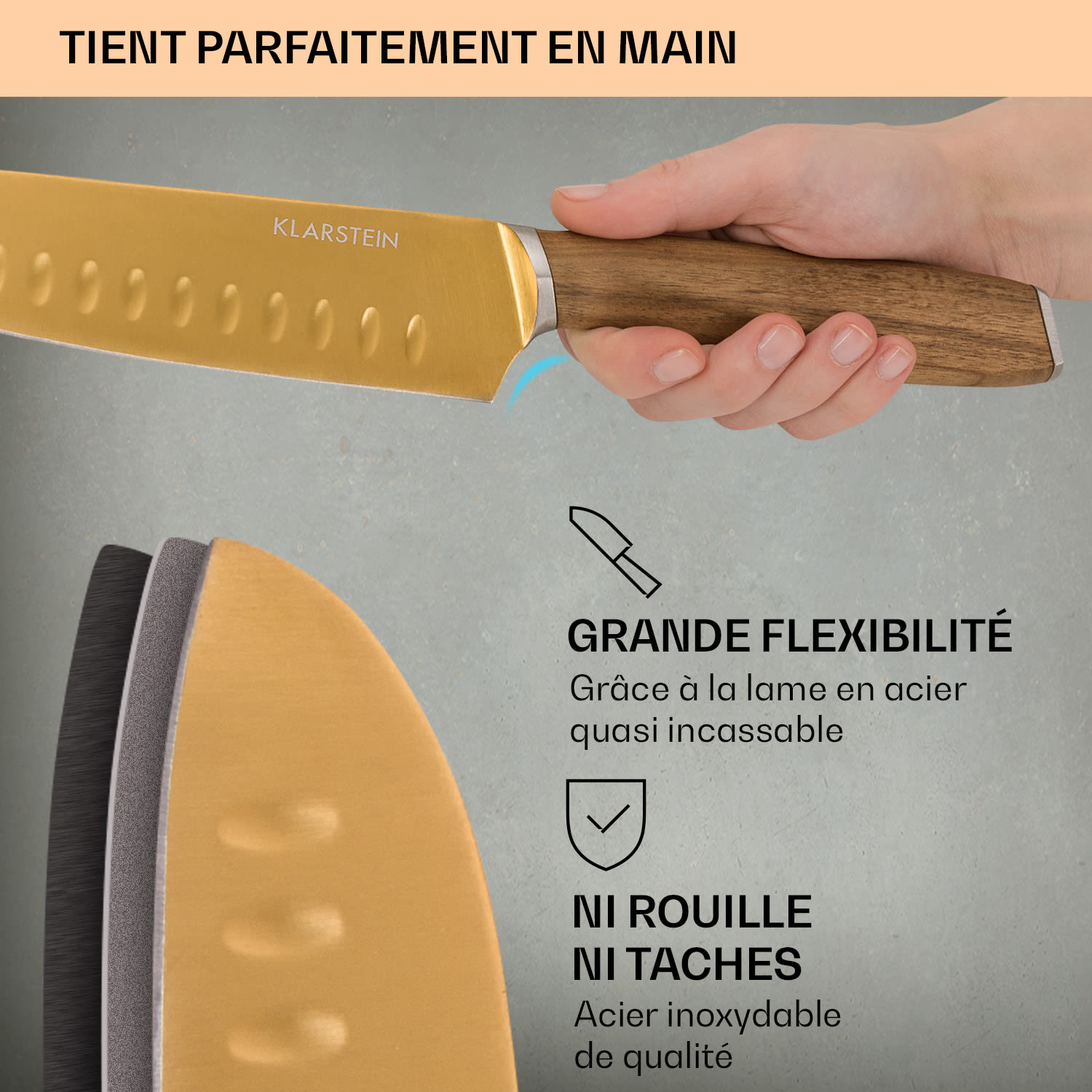 Kazuno messenset 7-delig magnetisch blok PVD titanium coating 