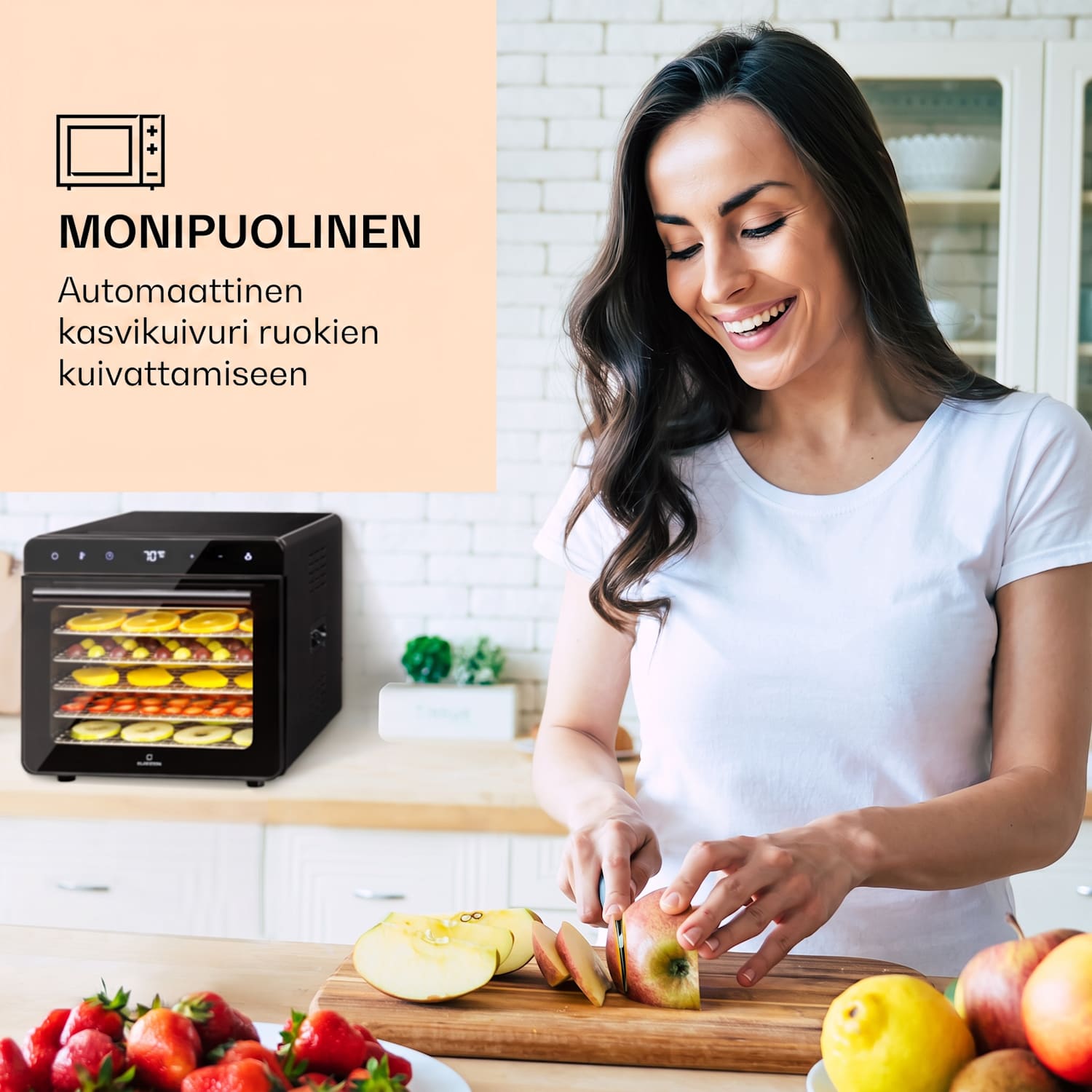 Shaftesbury kuivuri 700 W ajastustoiminto 35-85 °C digitaalinen kosketusnäyttö Musta
