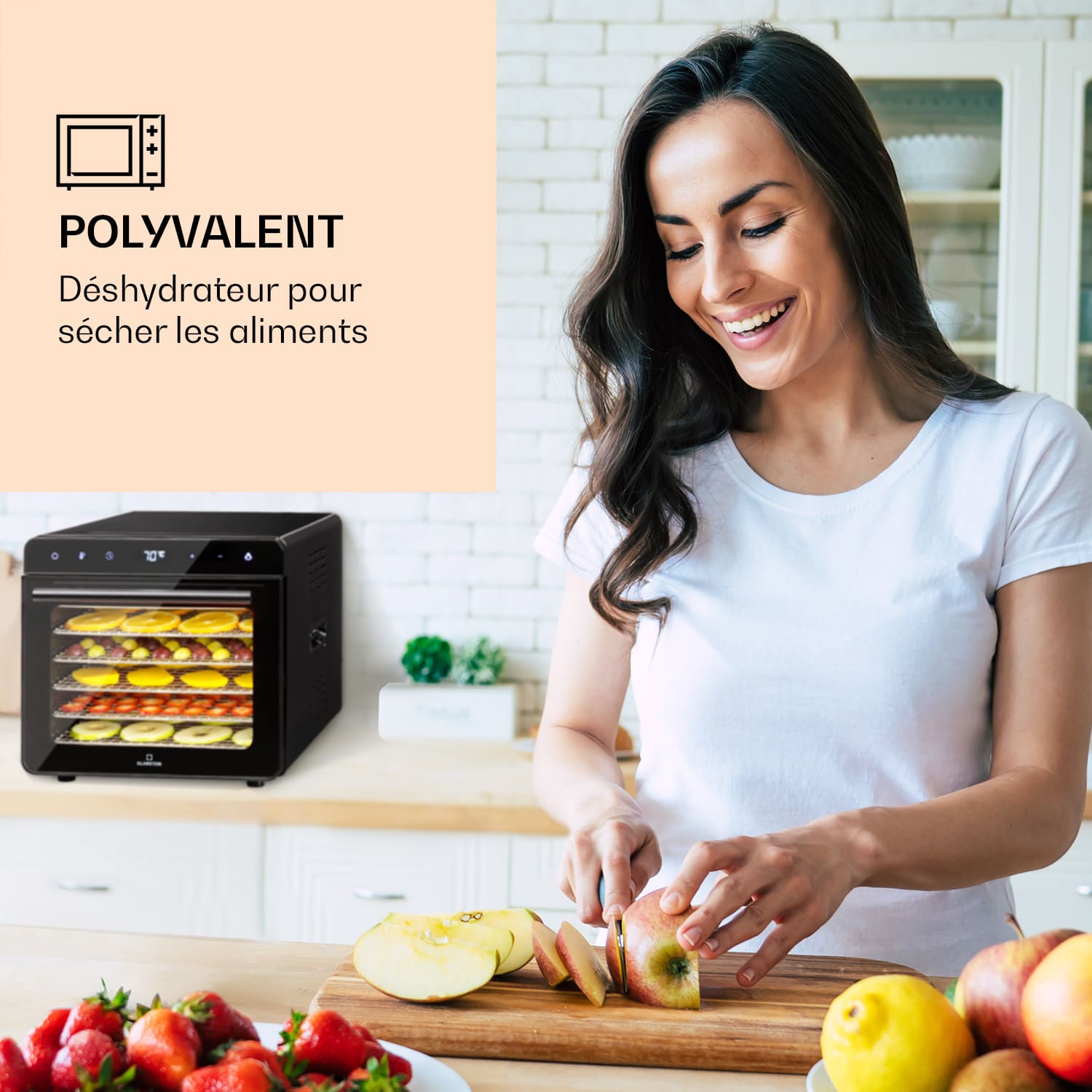 Déshydrateur alimentaire Shaftesbury 700W Fonction minuterie 35-85°C écran tactile numérique Noir