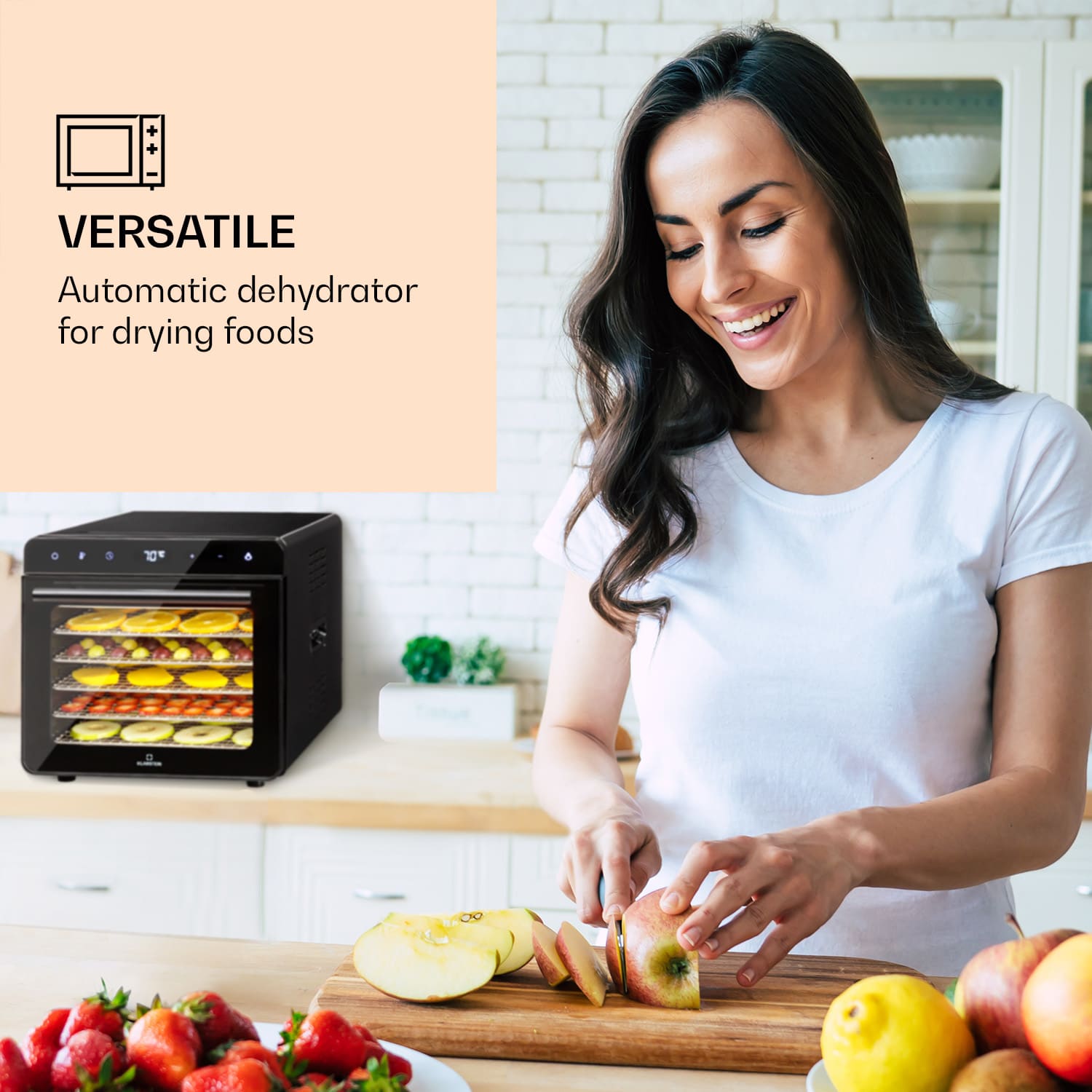 Shaftesbury droogautomaat 700W timer 35-85°C digitaal touch display Zwart
