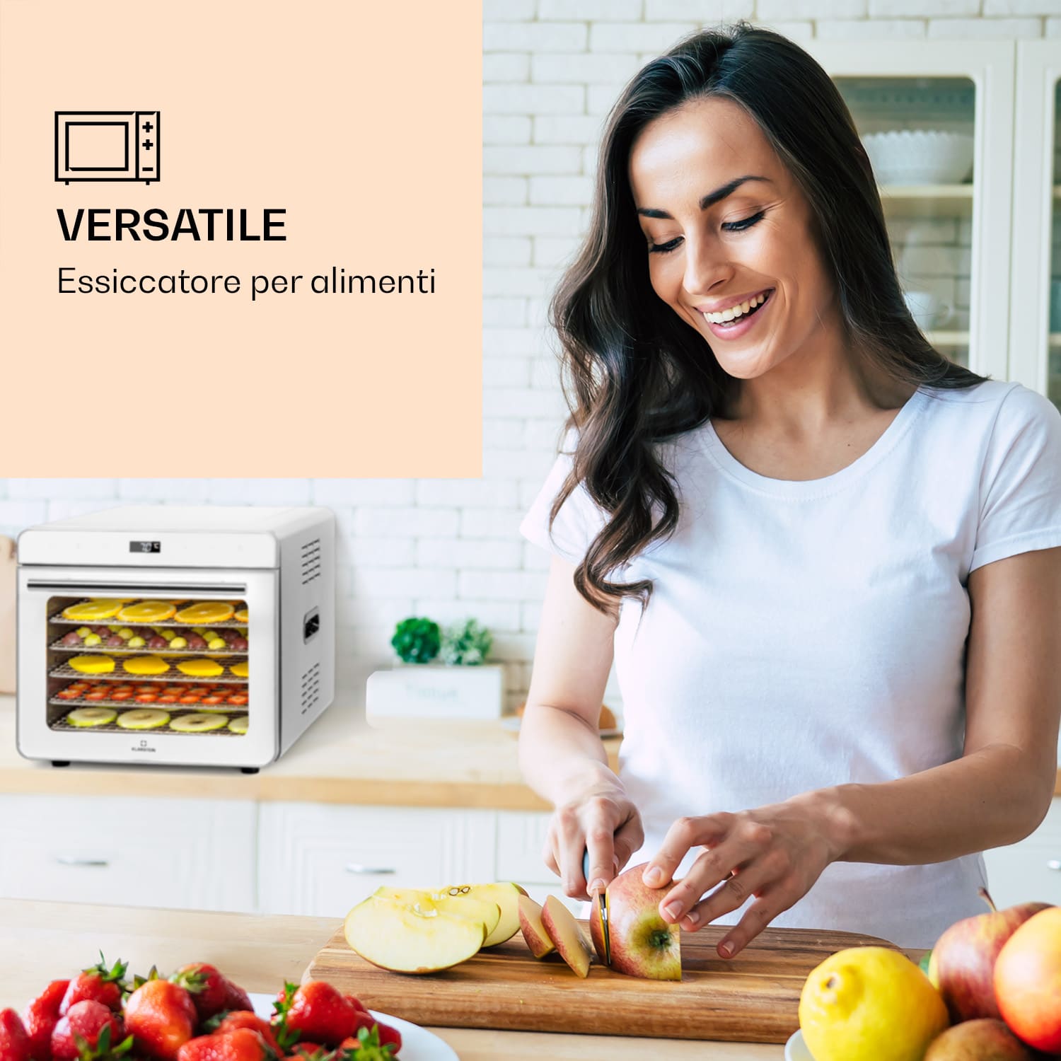 Essiccatore Shaftesbury 700W Funzione timer - 35 -85°C - Display touch Argento metallizzato