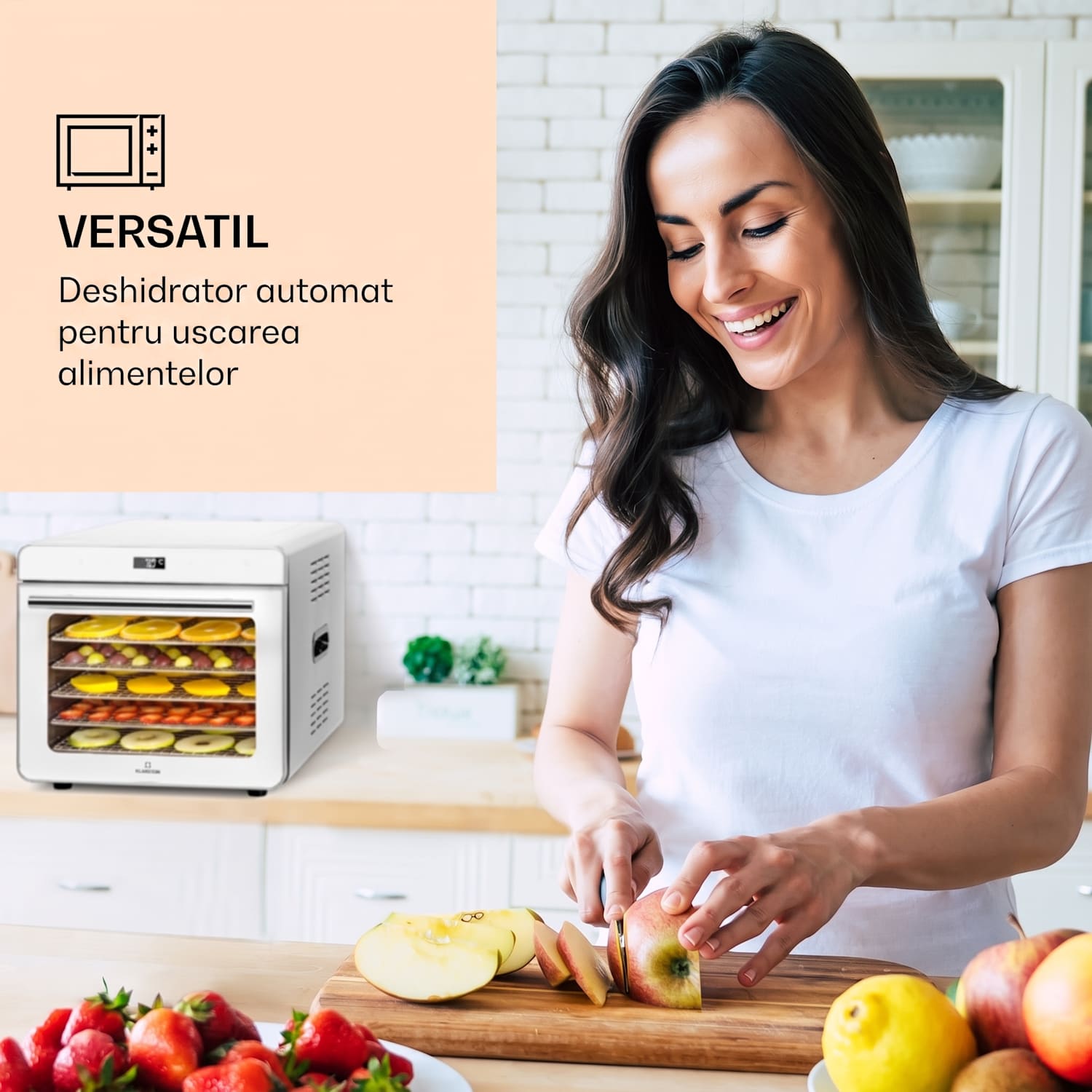 Shaftesbury, uscător de alimente automat, 700 W, funcție cu cronometru, 35-85°C, ecran tactil digital Argintiu metalizat