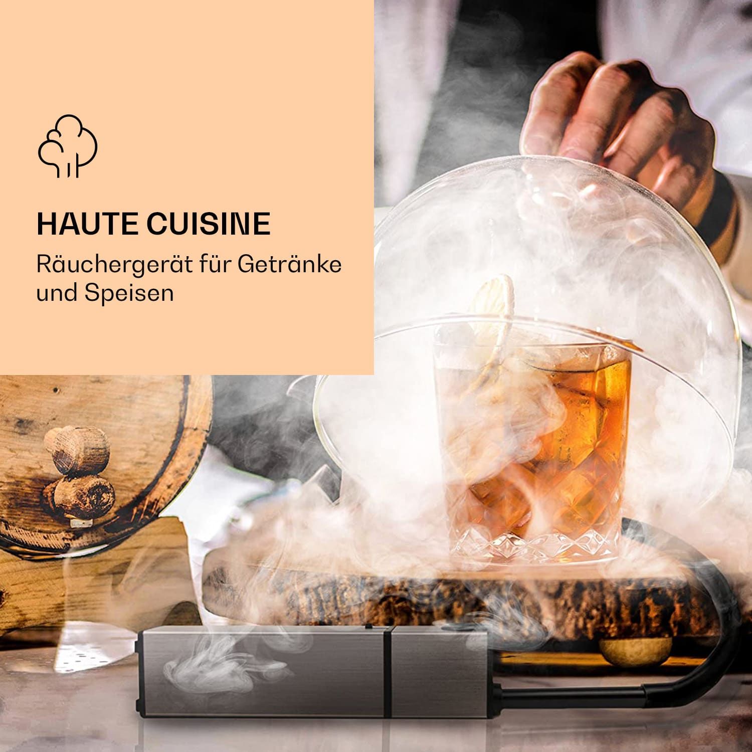 Fumoir à cocktail Company également pour aliments fonctionnant sur piles 