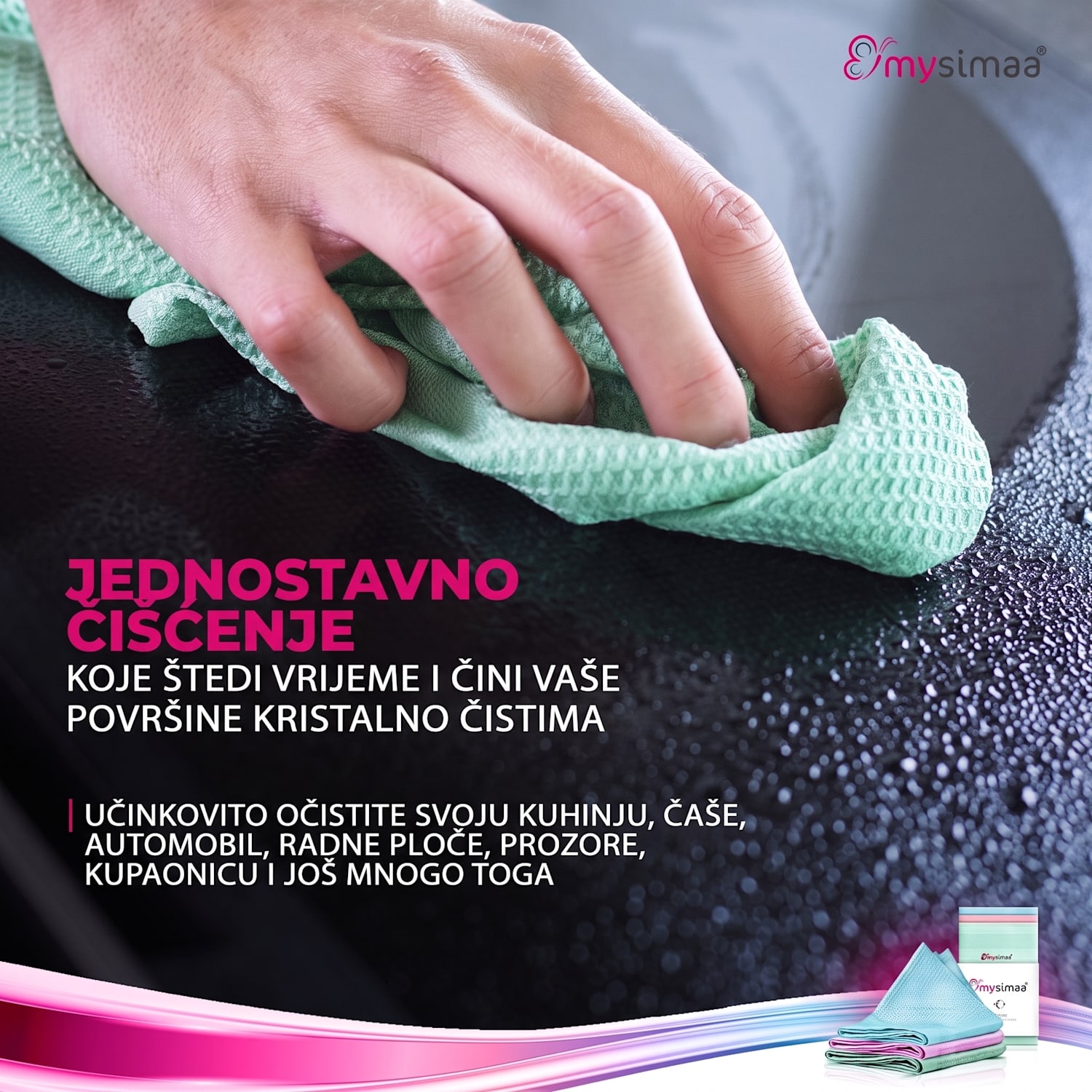 Profesionalne krpe za čišćenje, Classicpack, krpe za čišćenje, mikrofibra 60 x 40 cm Multi