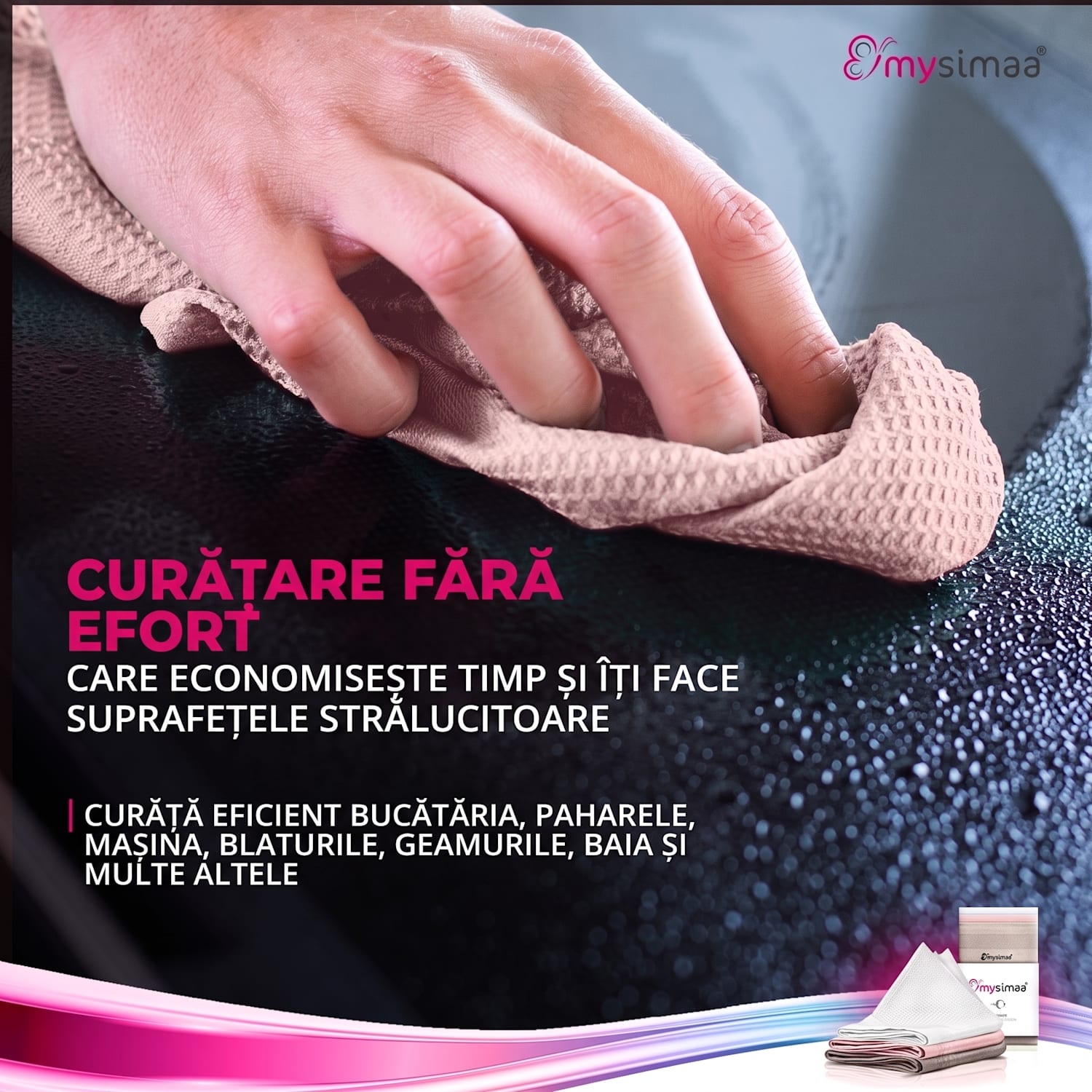 Șervețele profesionale de curățare, șervețele de curățare, microfibră 40 x 40 cm Multi