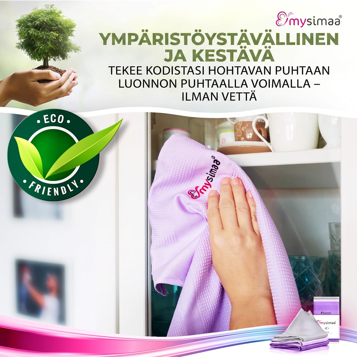Ammattilaissiivousliinat klassinen paketti puhdistusliinat mikrokuitua 60 x 40 cm monivärinen