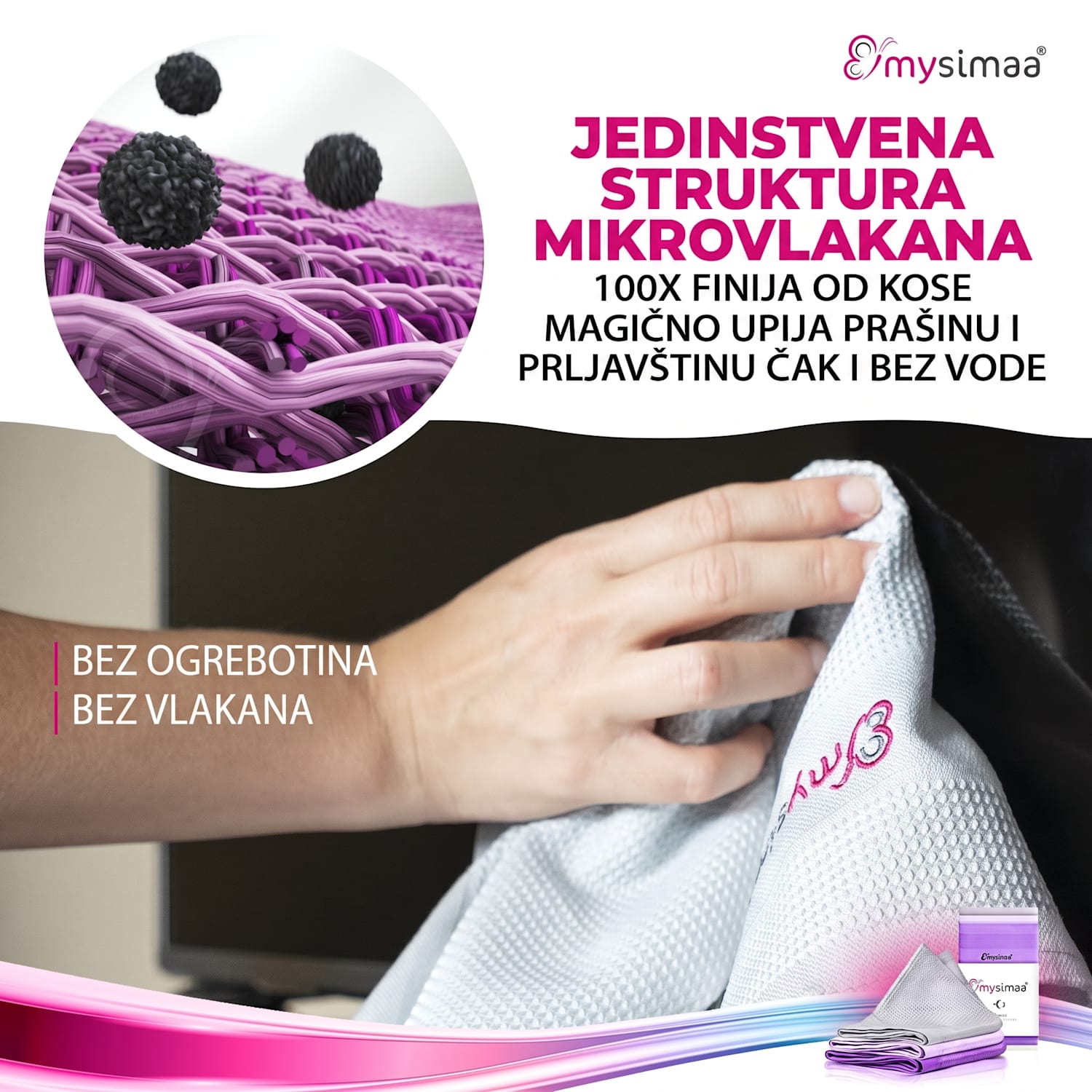 Profesionalne krpe za čišćenje, Classicpack, krpe za čišćenje, mikrofibra 60 x 40 cm šaren