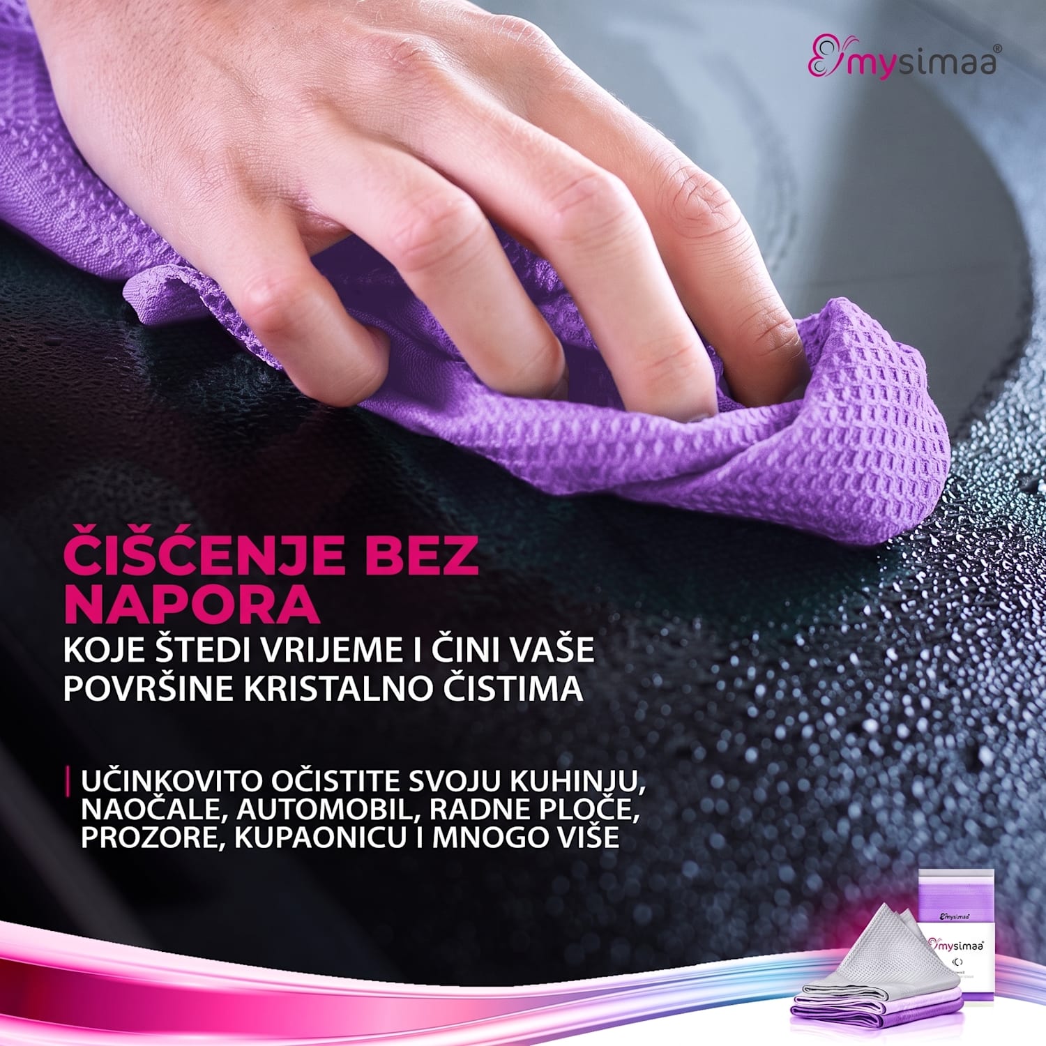 Profesionalne krpe za čišćenje, Classicpack, krpe za čišćenje, mikrofibra 60 x 40 cm šaren