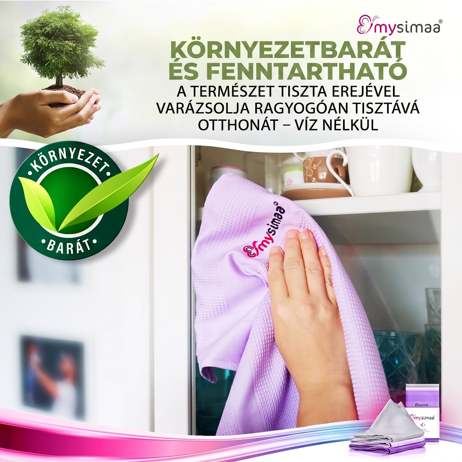 Professzionális tisztítókendők, tisztítókendők, Classicpack, mikroszálas 60 x 40 cm sokszínű