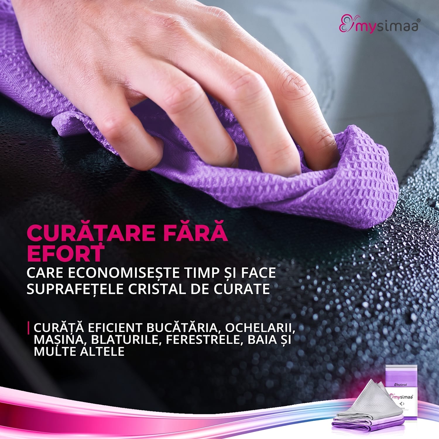 Șervețele de curățare profesională, Classicpack, șervețele de curățare, microfibră 60 x 40 cm multicolor