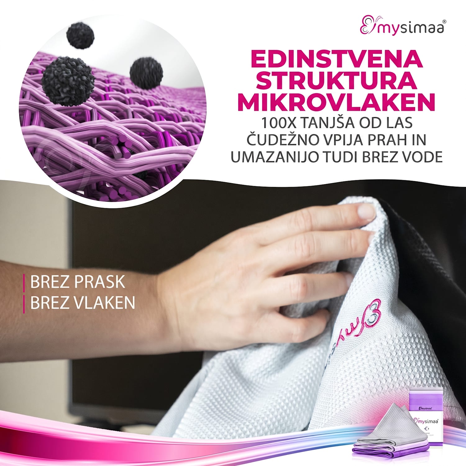 Profesionalne krpe za čiščenje, Classicpack, krpe za čiščenje, mikrovlakna 60 x 40 cm večbarvne