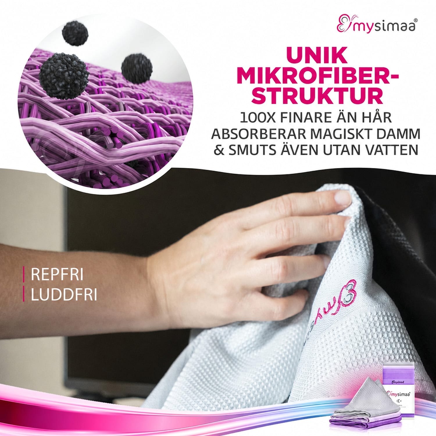 Professional Rengöringsdukar classicpack torkdukar mikrofiber 60x40 cm flerfärgad