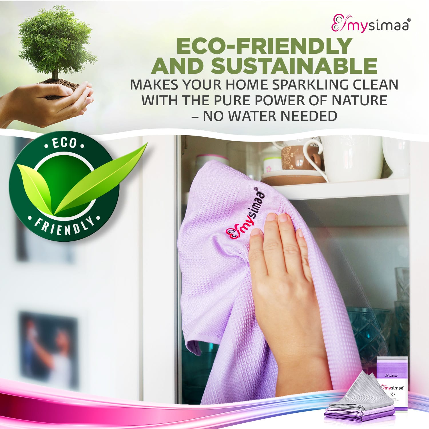 Profesjonalne ściereczki z mikrofibry, opakowanie klasyczne, 60 x 40 cm wielobarwny