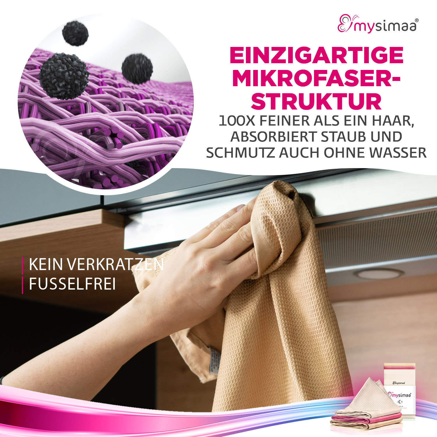 Professional Cleaning Cloths Classicpack Putztücher Mikrofaser 60x40 cm 