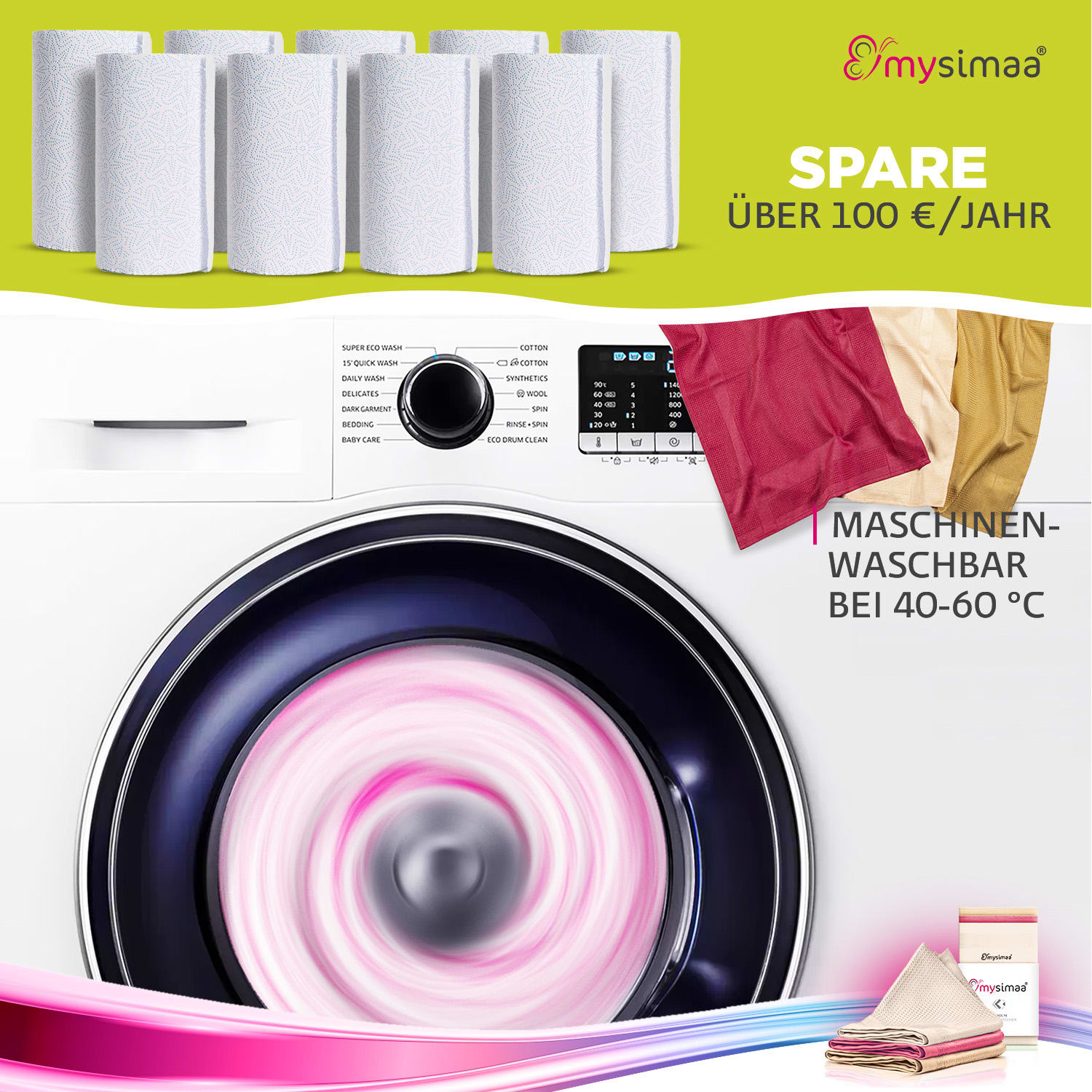 Professional Cleaning Cloths Classicpack Putztücher Mikrofaser 60x40 cm 