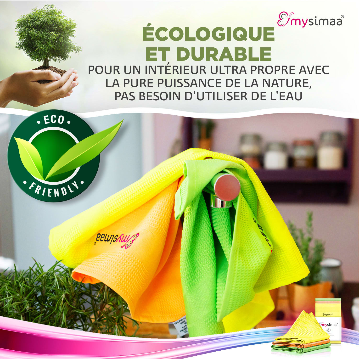 Professional Cleaning Cloths poetsdoekjes microvezel 40x40 cm neon-