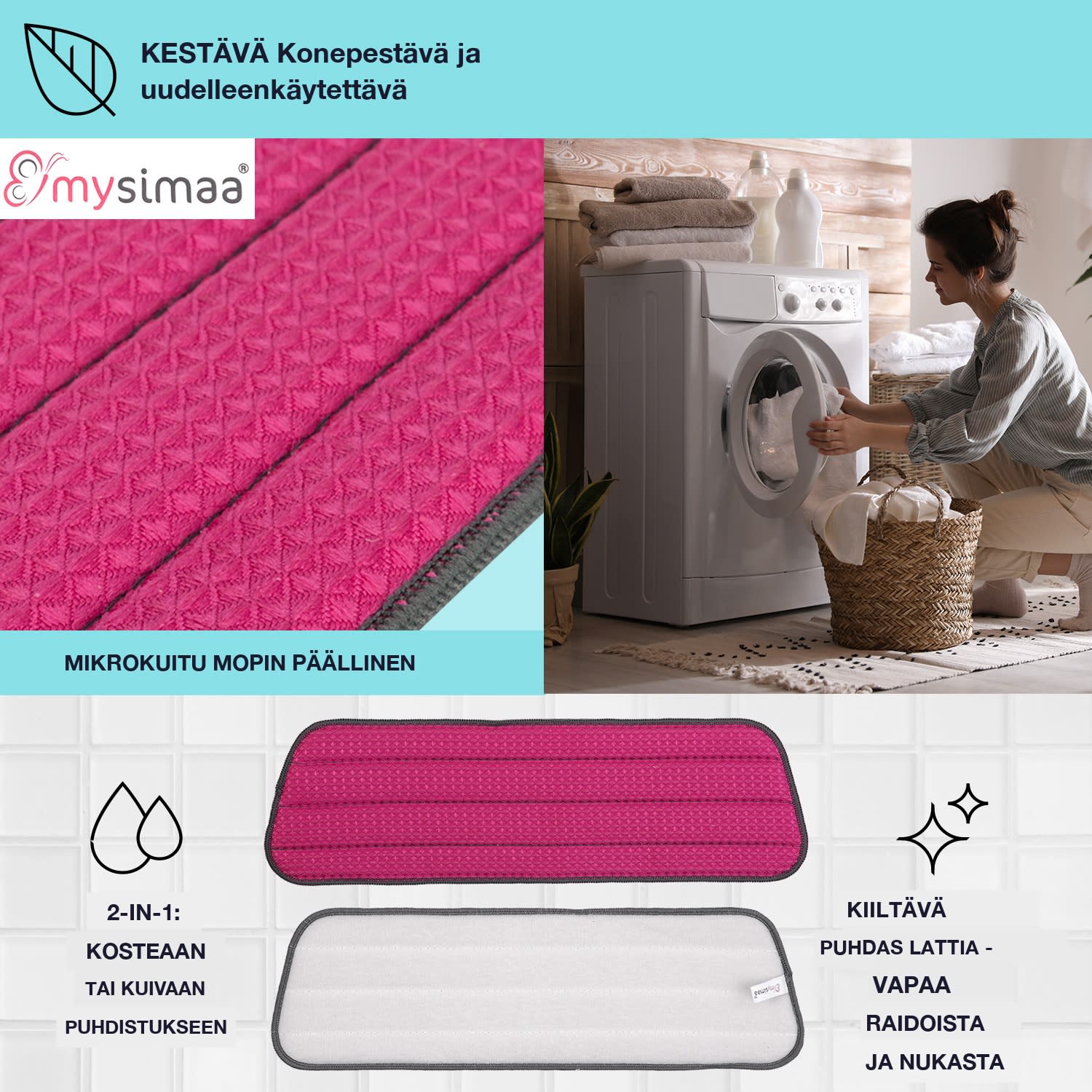 Professional Glisten Spray Mop -siivousmoppi vesisäiliöllä 