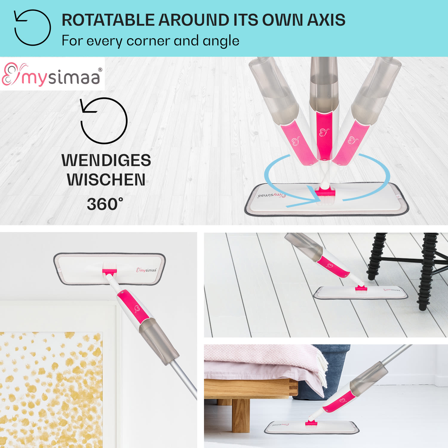 Profesionálny mop s nádržkou na vodu, Glisten Spray Mop 