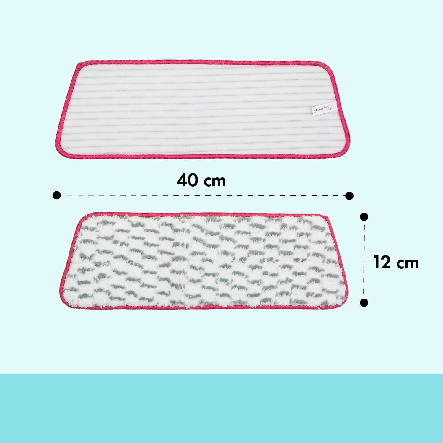 Glisten Pad, návlek na umývanie, mikrovlákno, 40 x 12 cm, dvojité balenie Biela