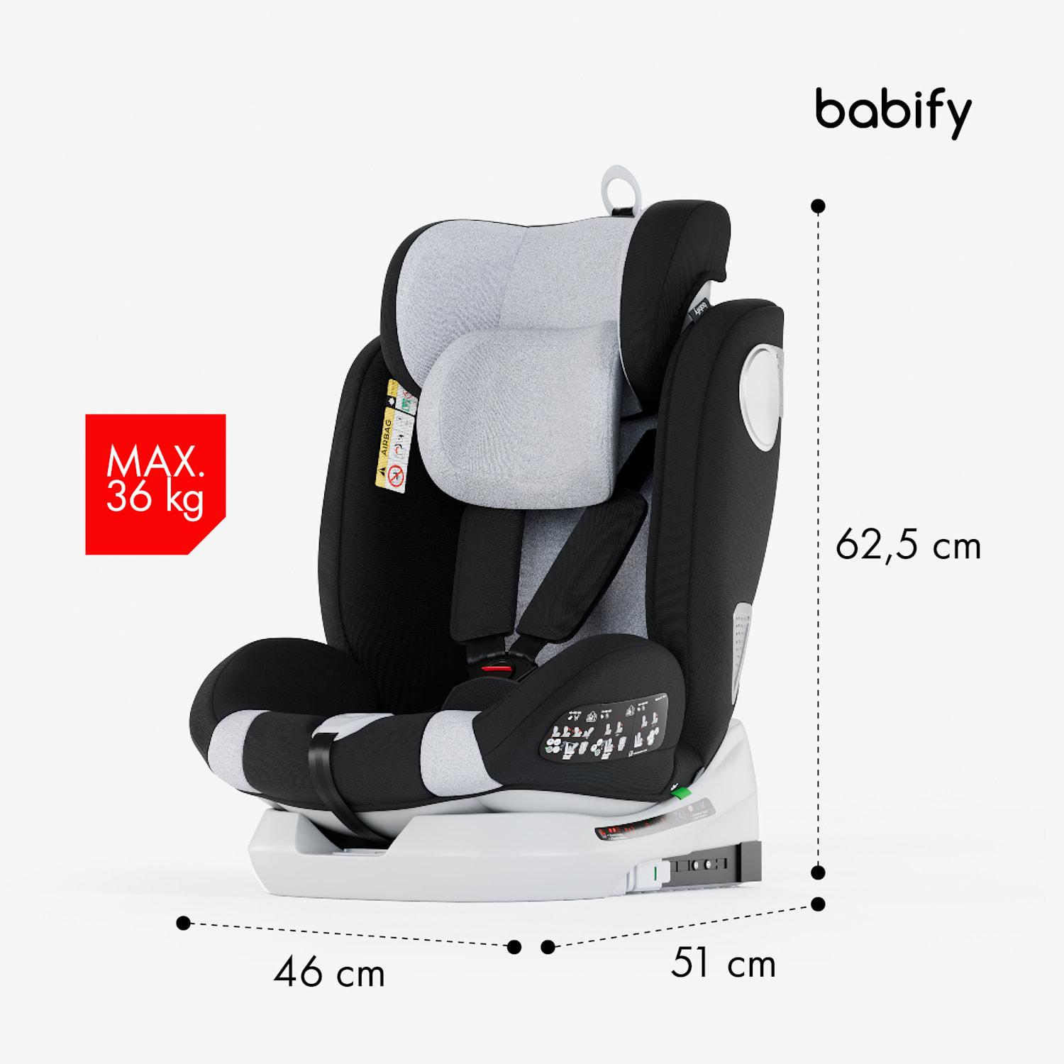 Onboard 360°, scaune auto pentru copii 0-12 ani, sistem ISOFIX centura in 5 puncte, R44/04 
