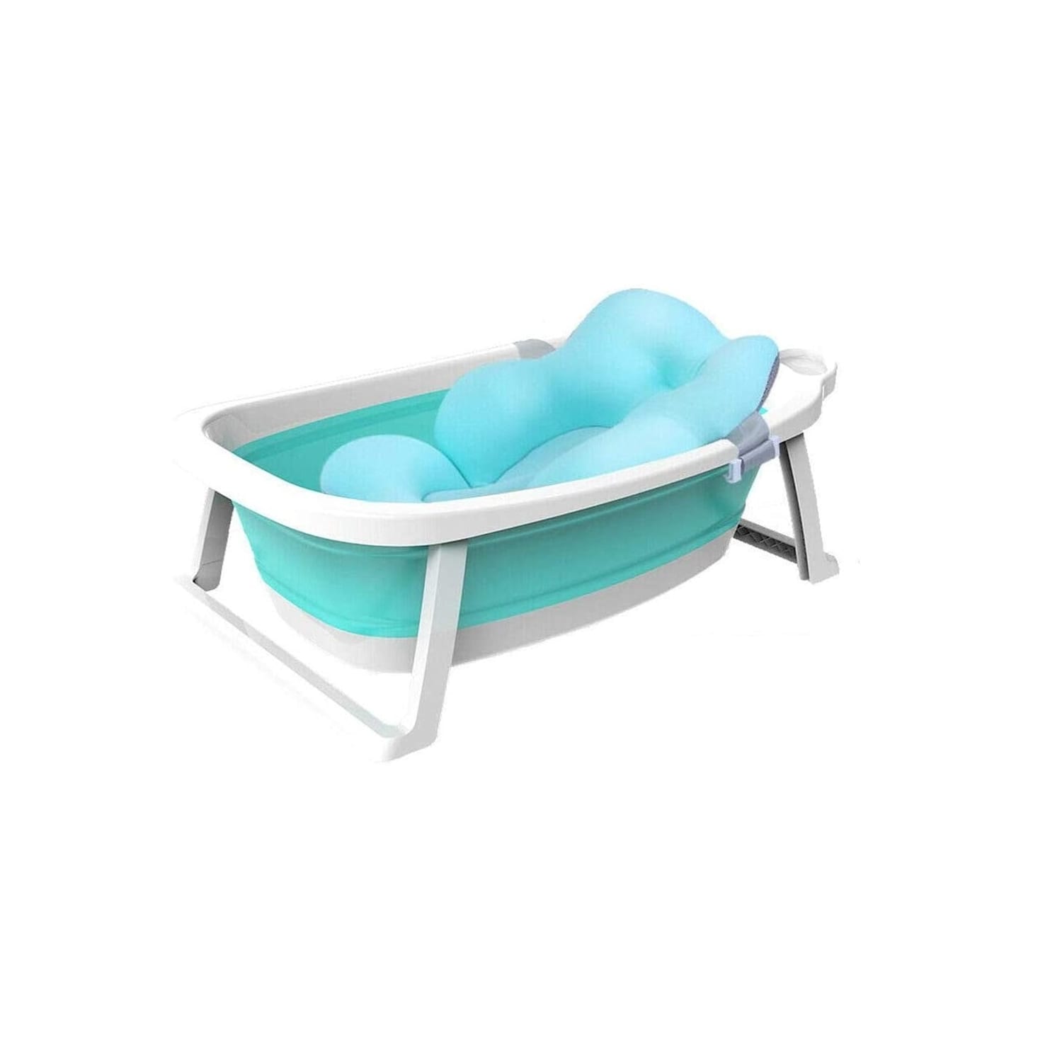 Összecsukható babakád párnával, újszülötteknek és kisgyermekeknek, BPA mentes, lányoknak és fiúknak 0-3 éves korig