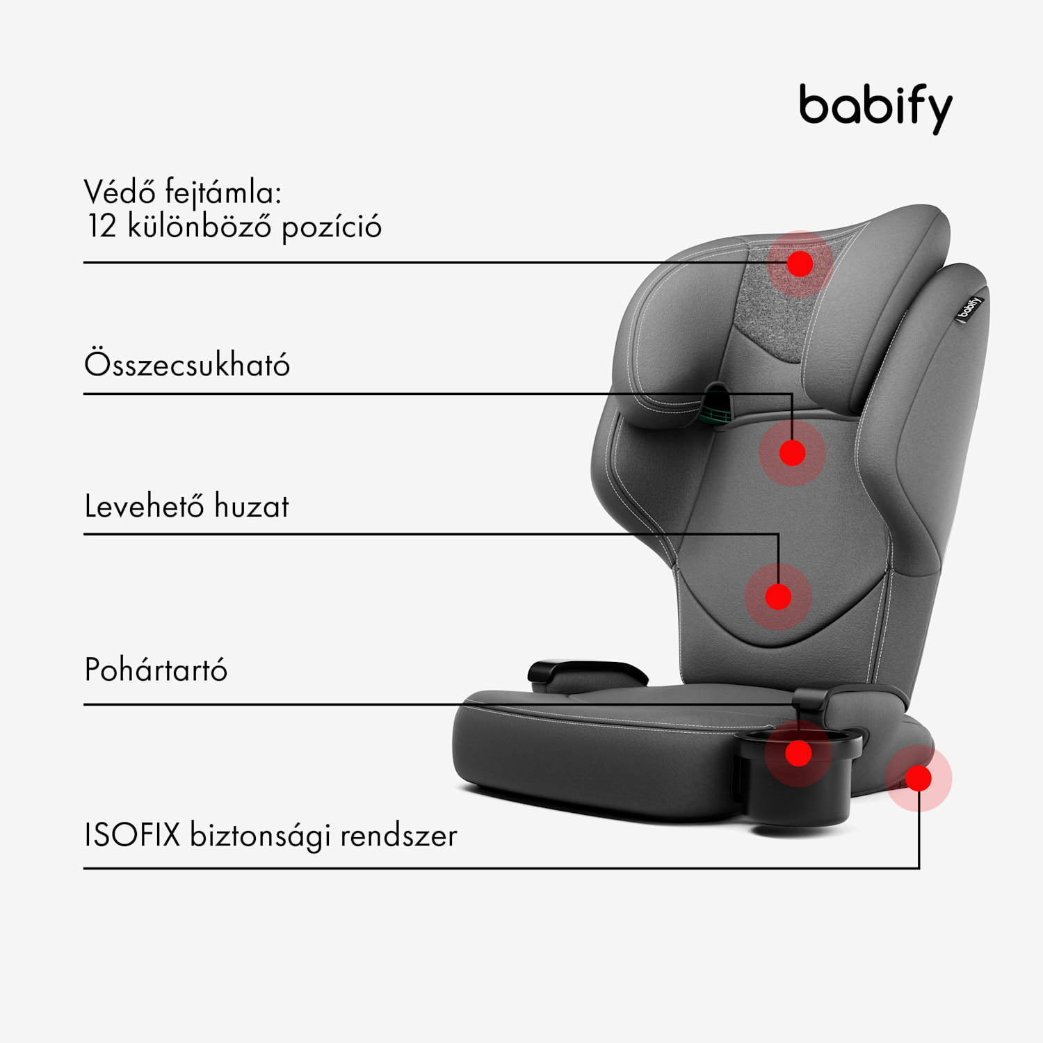 Urban, autós gyerekülés, 3 - 12 éves korig, ISOFIX 3 pontos övrendszer, R44/04 