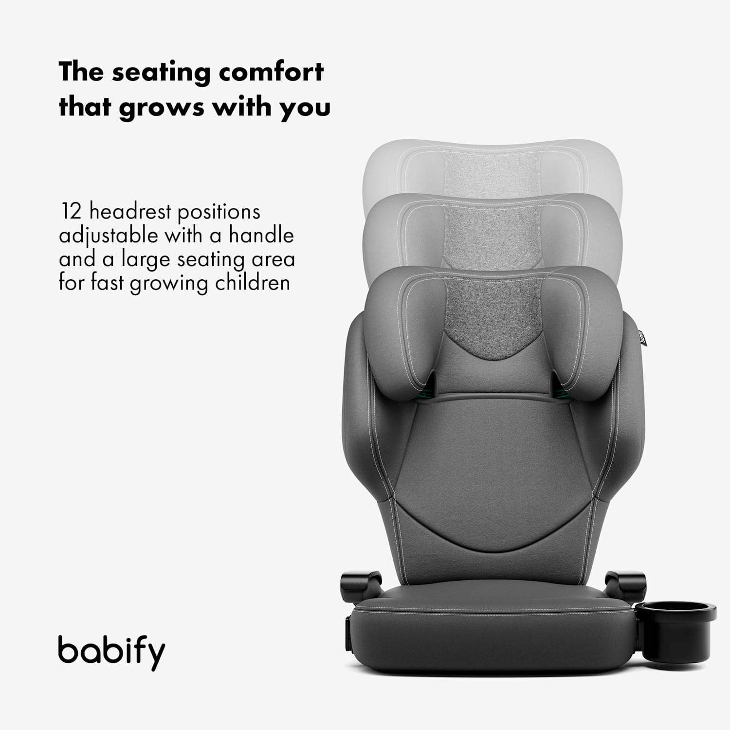 Cadeira auto para crianças Urban | Isofix | i-Size | cresce com o teu filho | suporte para copos | apoio de cabeça ajustável 