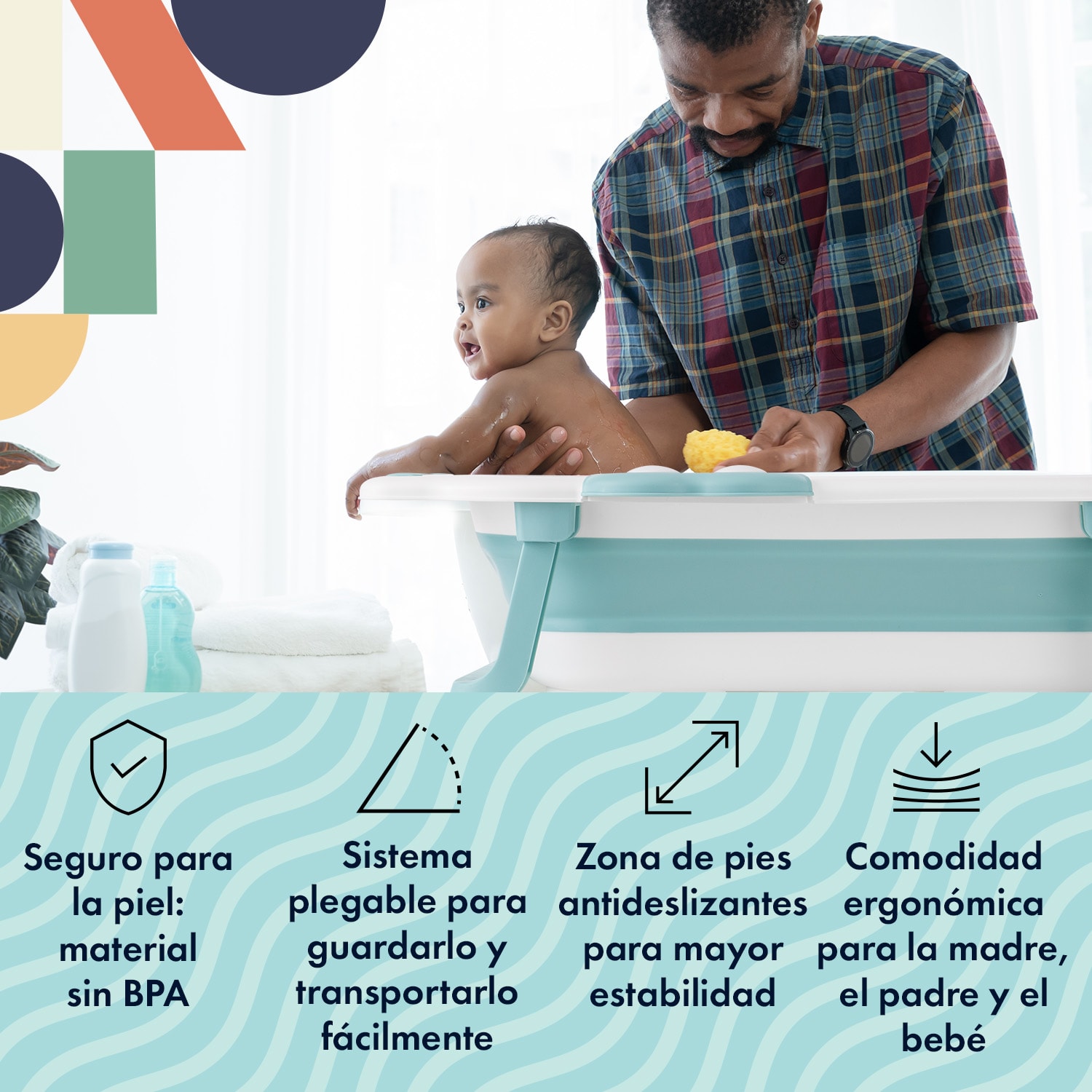 Bañera para bebé plegable ligera 