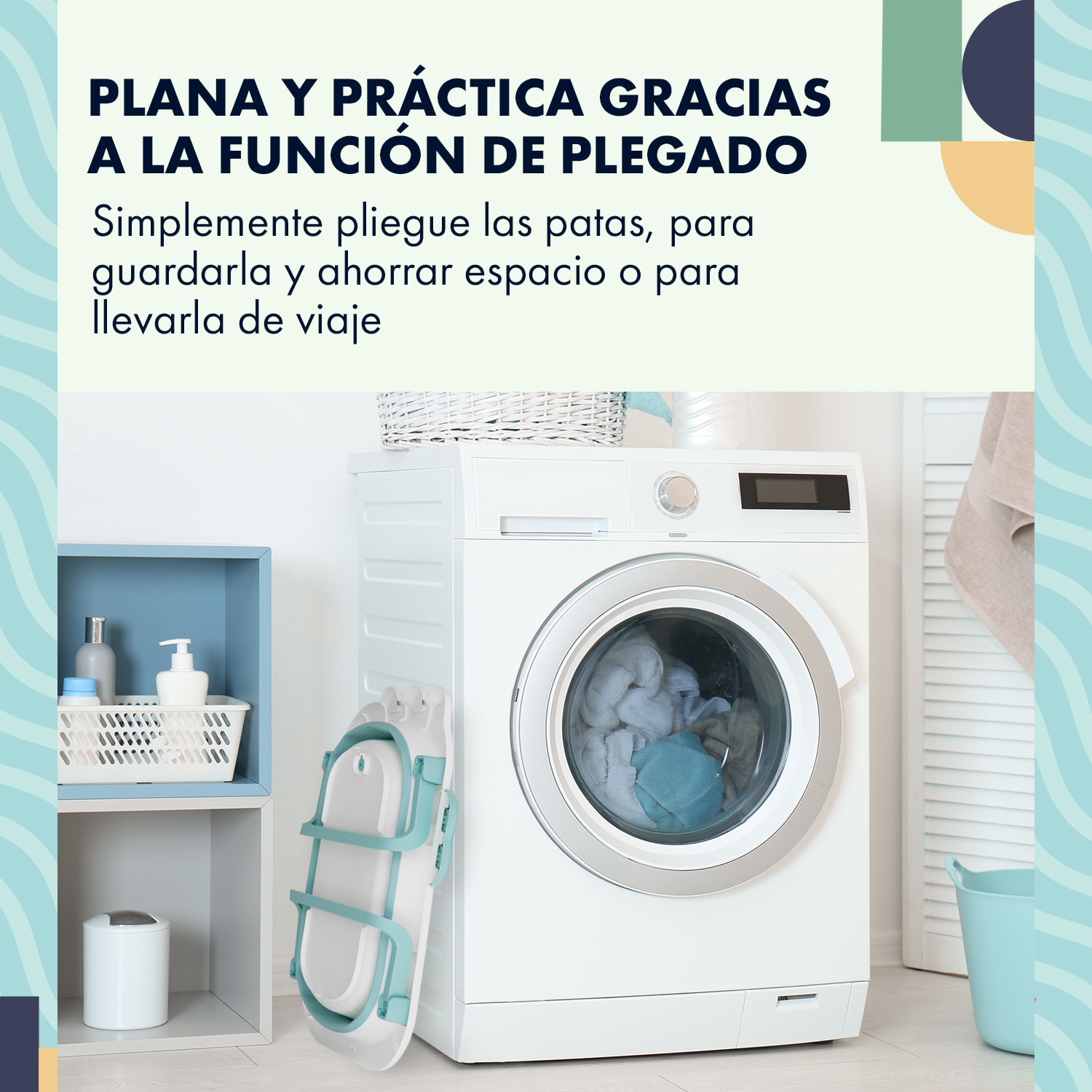 Bañera para bebé plegable ligera 