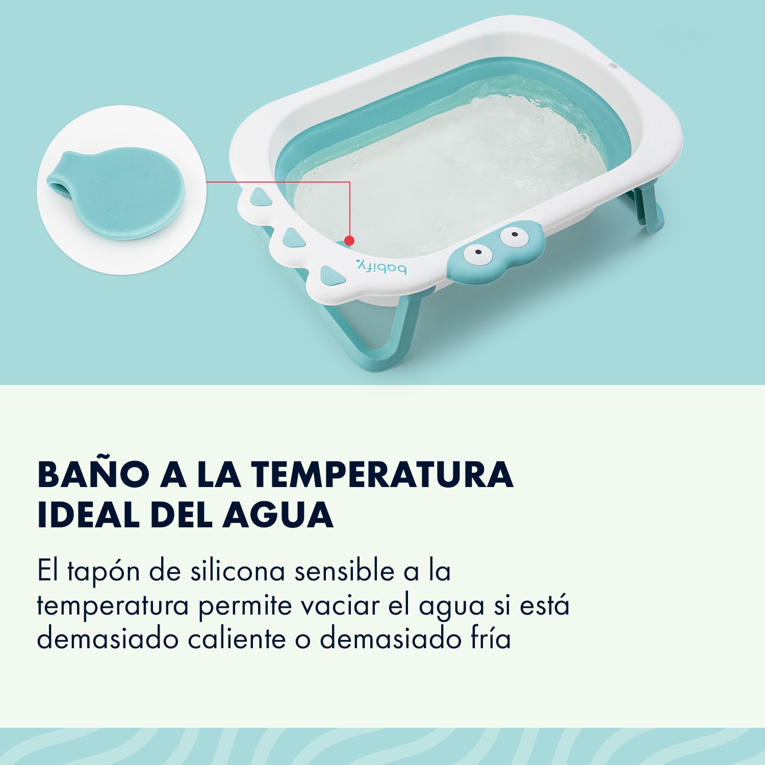 Bañera para bebé plegable ligera 