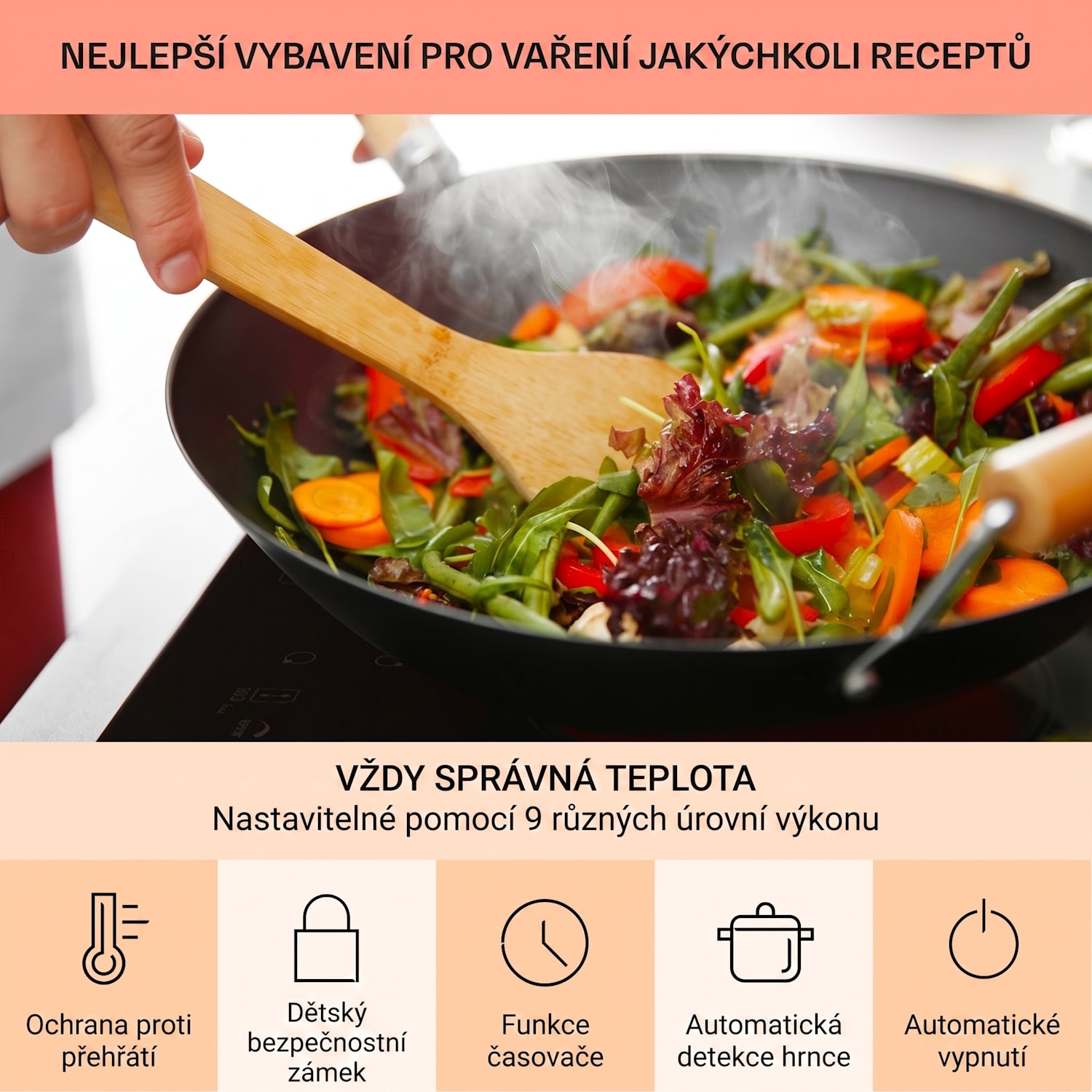 Virtuosa 5, vestavná varná deska, 5 zón, 8200 W, sklokeramika 75cm | Dvojitý | Bezrámový