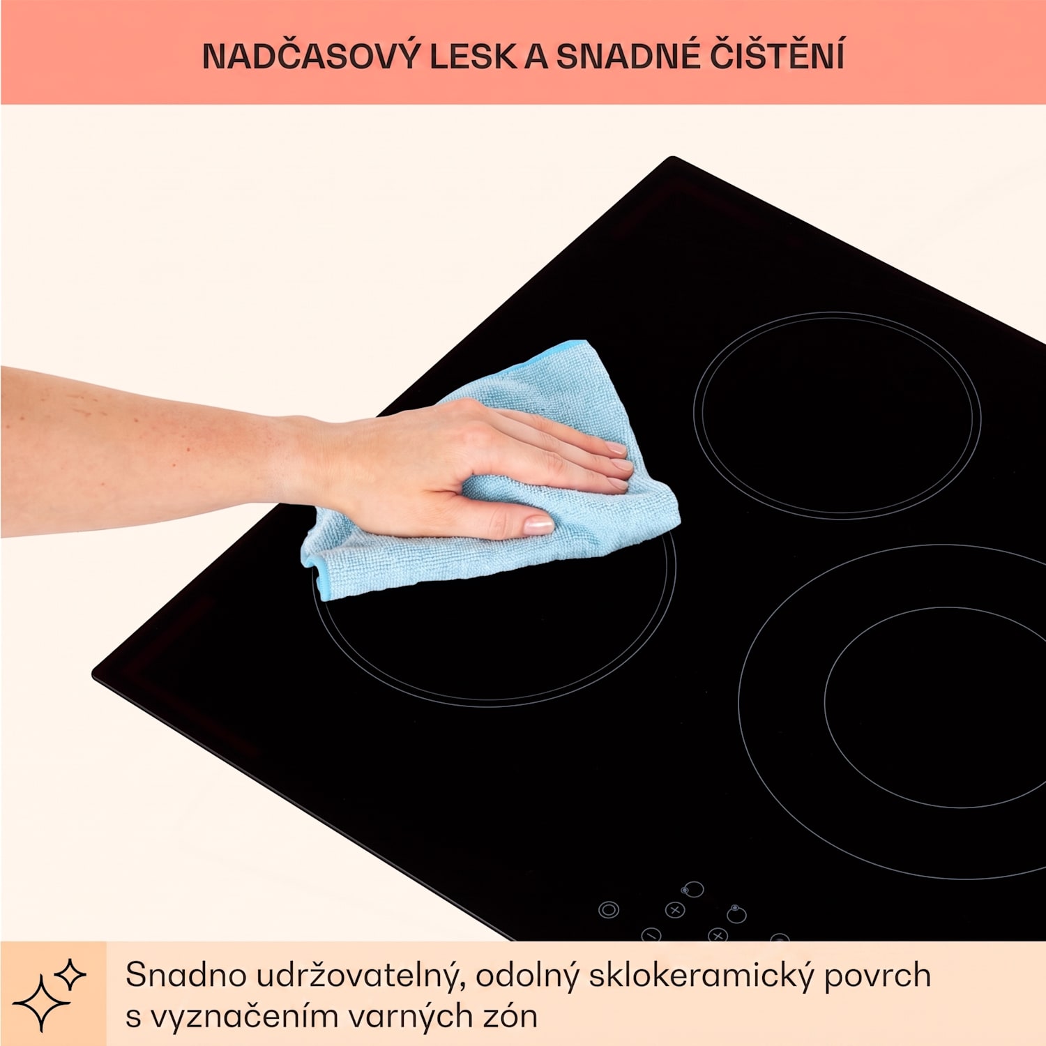 Virtuosa 5, vestavná varná deska, 5 zón, 8200 W, sklokeramika 75cm | Dvojitý | Bezrámový