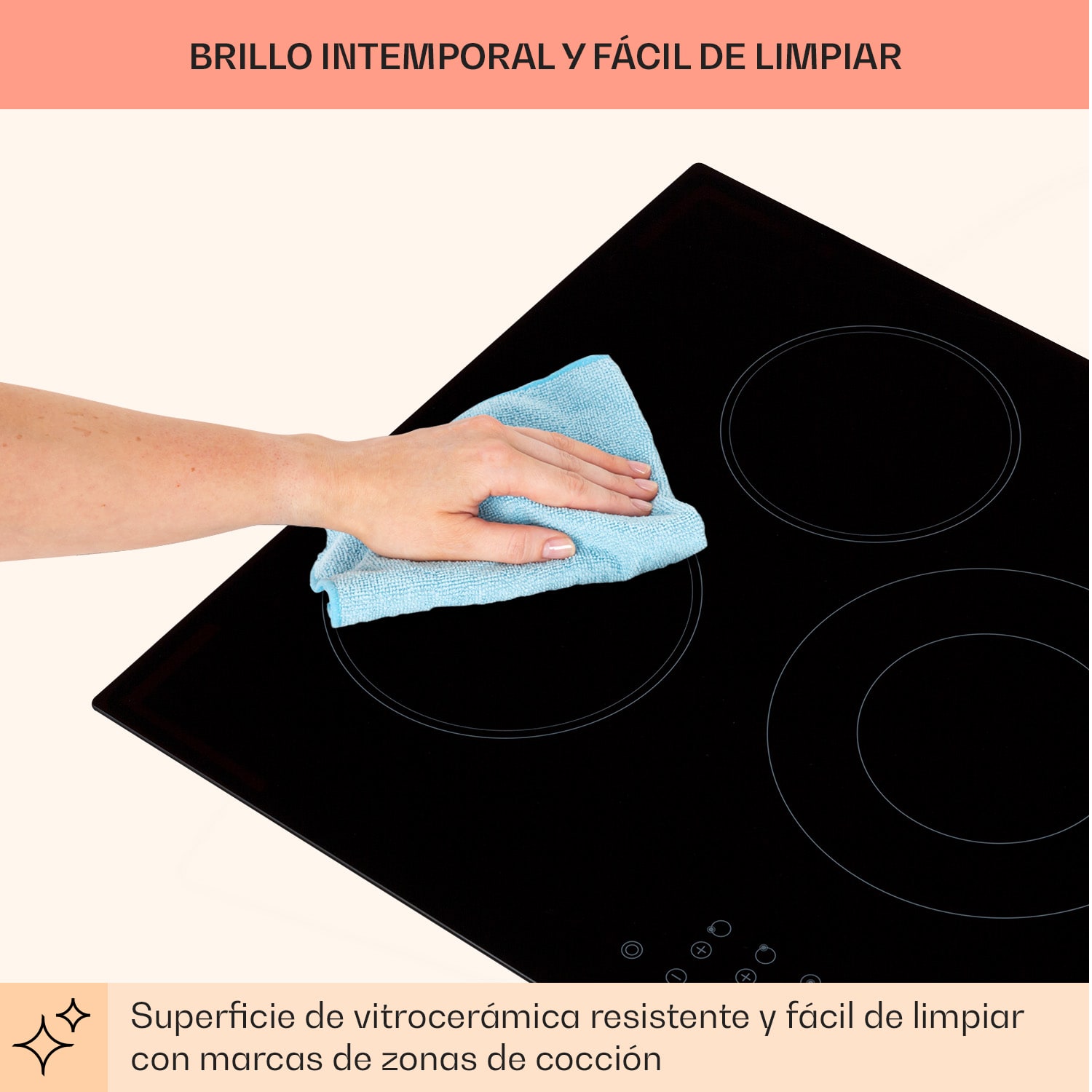 Placa de cocción empotrada Virtuosa 5 zonas 8200 W vitrocerámica 