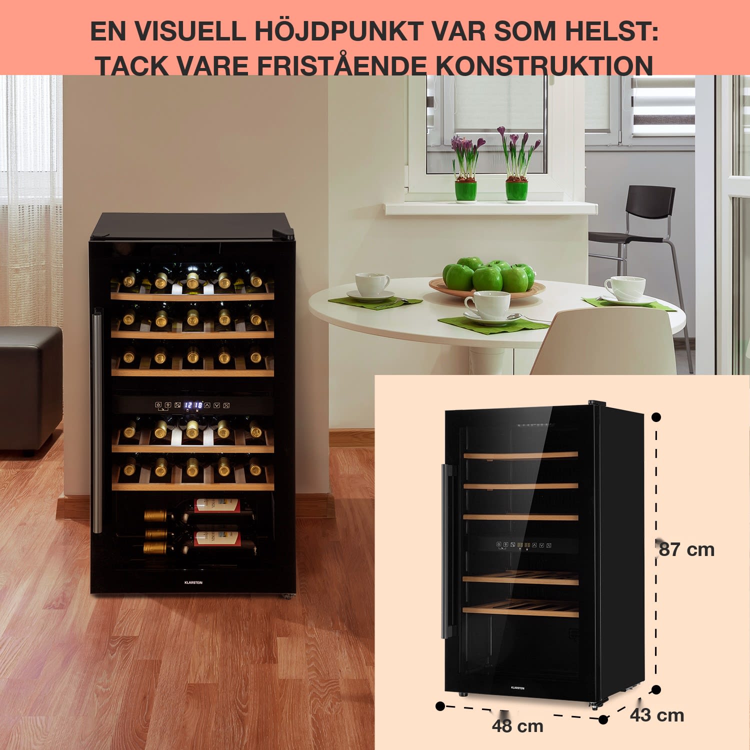 Barossa 29 Duo vinkyl 29 flaskor 80 liter 2 zoner knappstyrning 