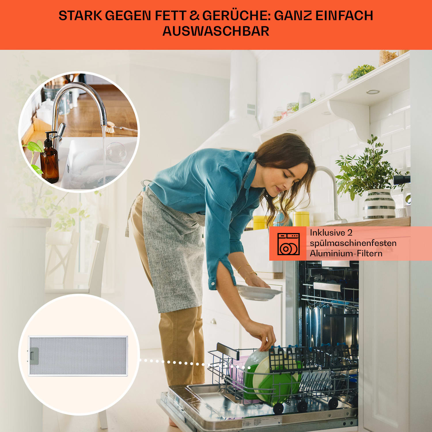 Victoria Flachschirmhaube 60 Retro EEK B Abluftleistung: 332 m³/h ausziehbar 