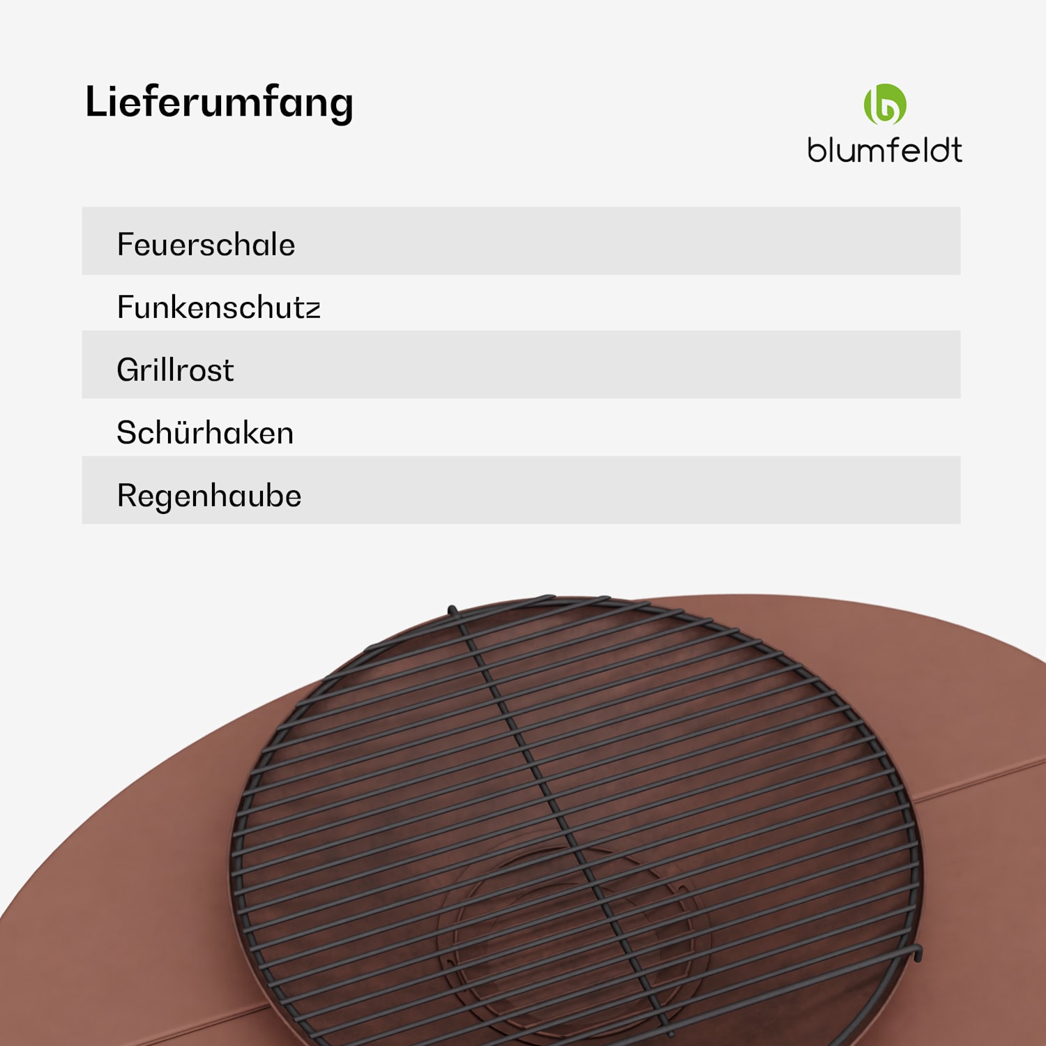 Firebowl Ebeko 3-in-1 | Grillfunktion als Tisch nutzbar | Grillrost + Funkenschutz Rost