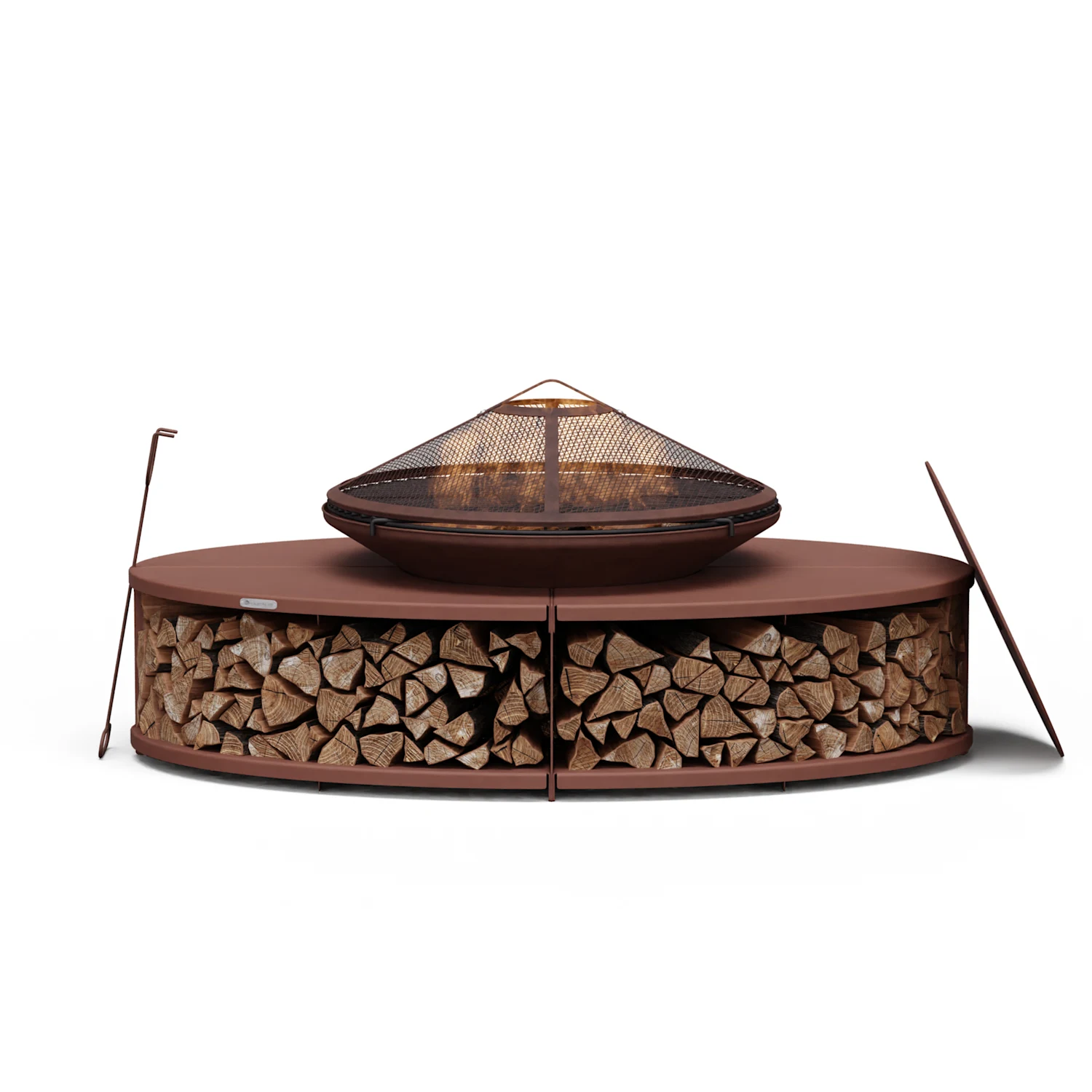 Rubal blumfeldt        Firebowl Ebeko 3-in-1 Feuerschale mit Tisch und GrillQA 5555