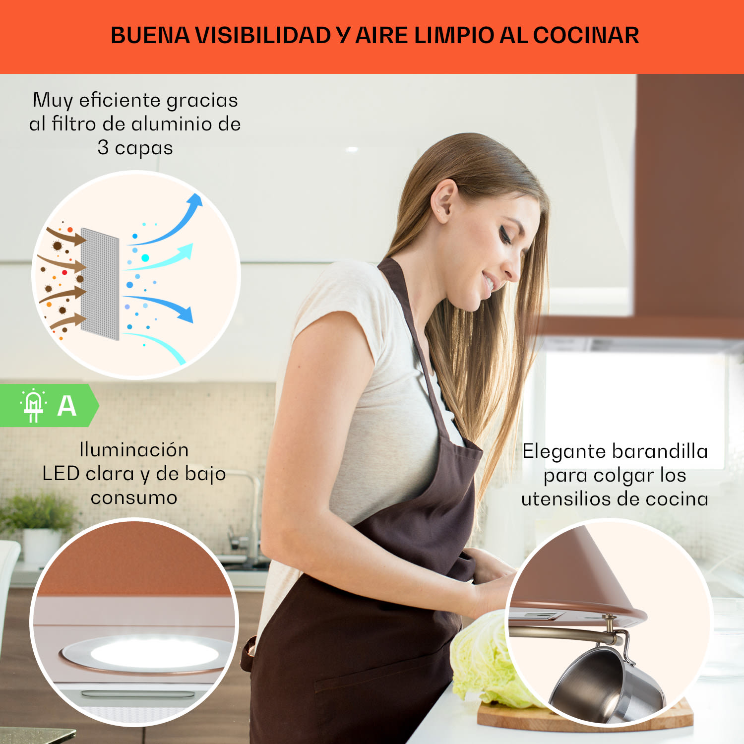 Limelight Campana extractora de pared 60cm 600m³/h 