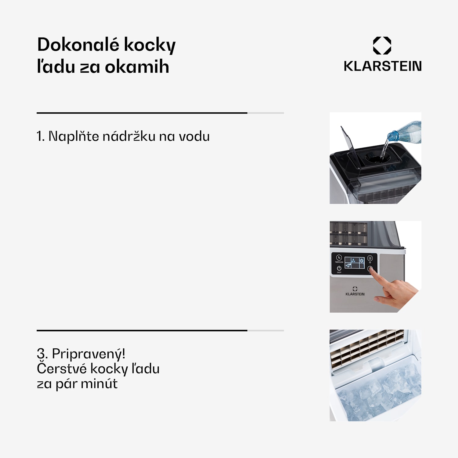 Chios, výrobník ľadu, 20 kg/24 h, Auto-Clean, nádrž 3,2 l Nehrdzavejúca oceľ