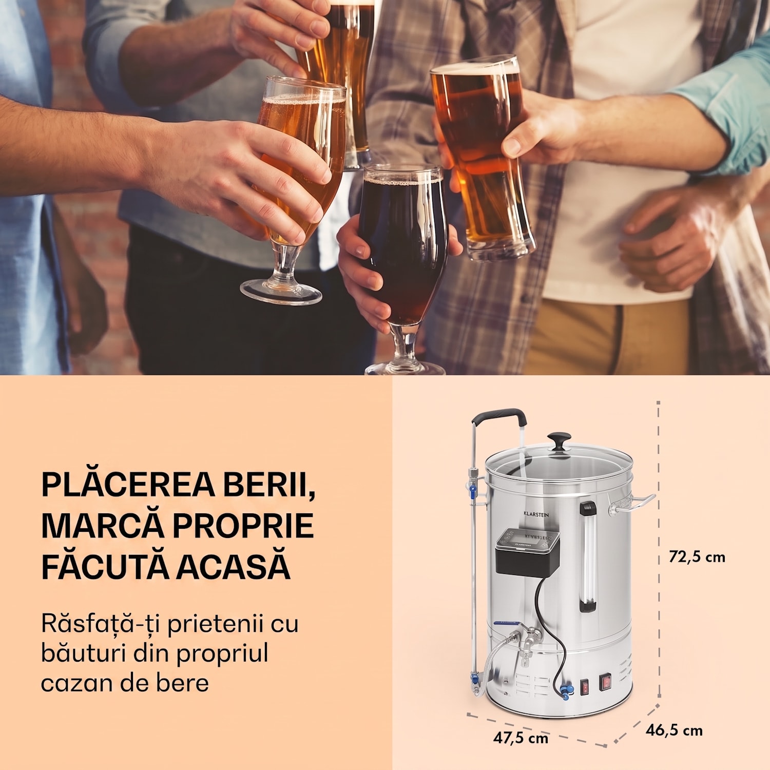 Brauheld Smart 35 cazan 2500 W 35 L 100°C cu circulator din oțel inoxidabil 35 L | Oțel inoxidabil