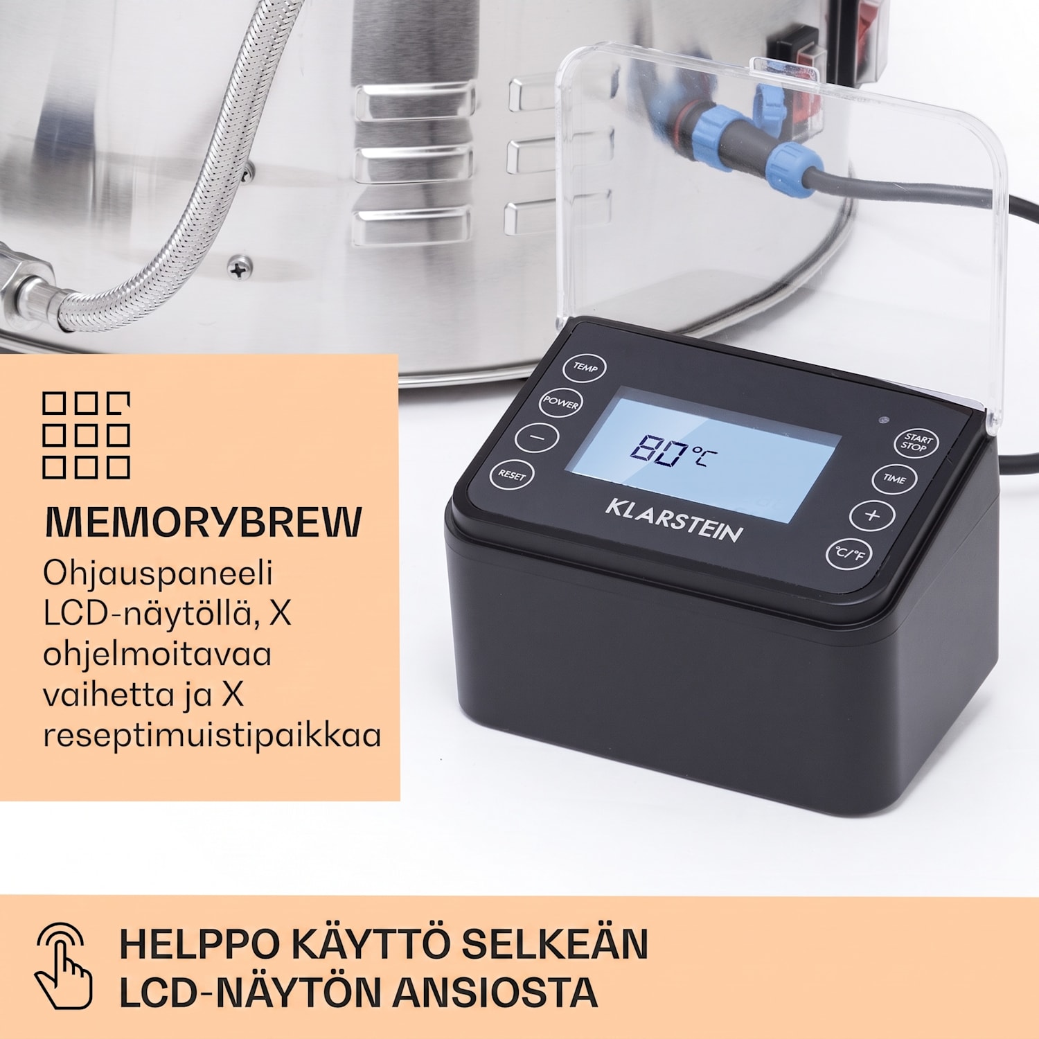 Brauheld Smart 45 mäskäyskattila 2500 W 45 l 100 °C kiertopumppu ruostumaton teräs 45 L | Ruostumaton Teräs