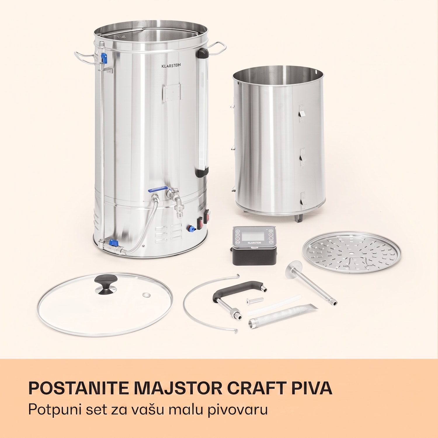 Brauheld Smart 45 Mashing kotao 2500W 45L 100°C Cirkulacijska pumpa Nehrđajući čelik 45 L | Nehrđajući čelik