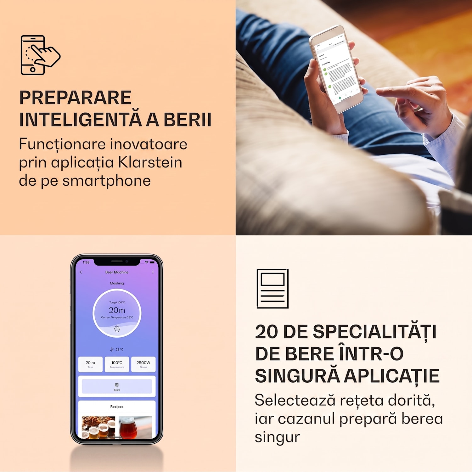 Brauheld Smart 45 Cazan de măcinat 2500 W 45 L 100°C Pompă de circulație Oțel inoxidabil 45 L | Oțel inoxidabil