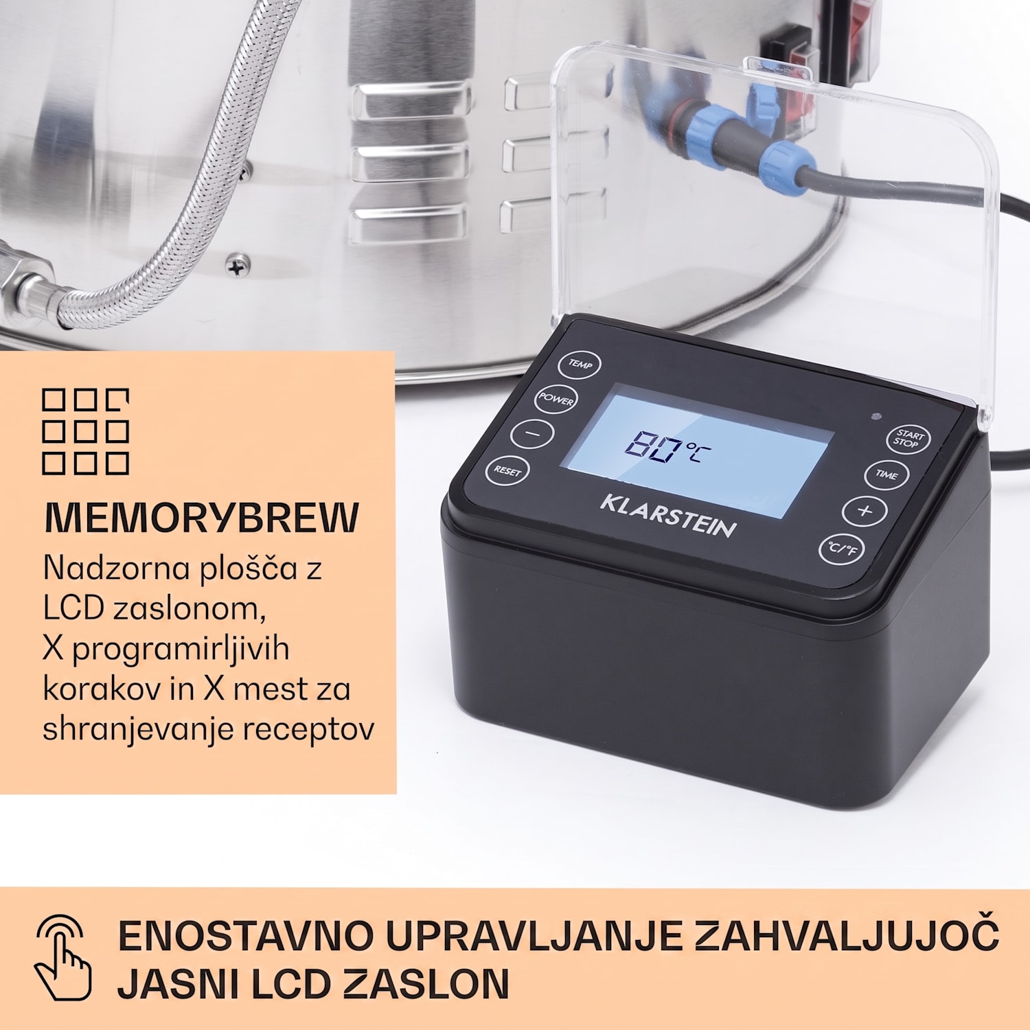 Brauheld Smart 45 kotel za varjenje 2500W 45L 100°C Obtočna črpalka Nerjaveče jeklo 45 L | Nerjaveče jeklo