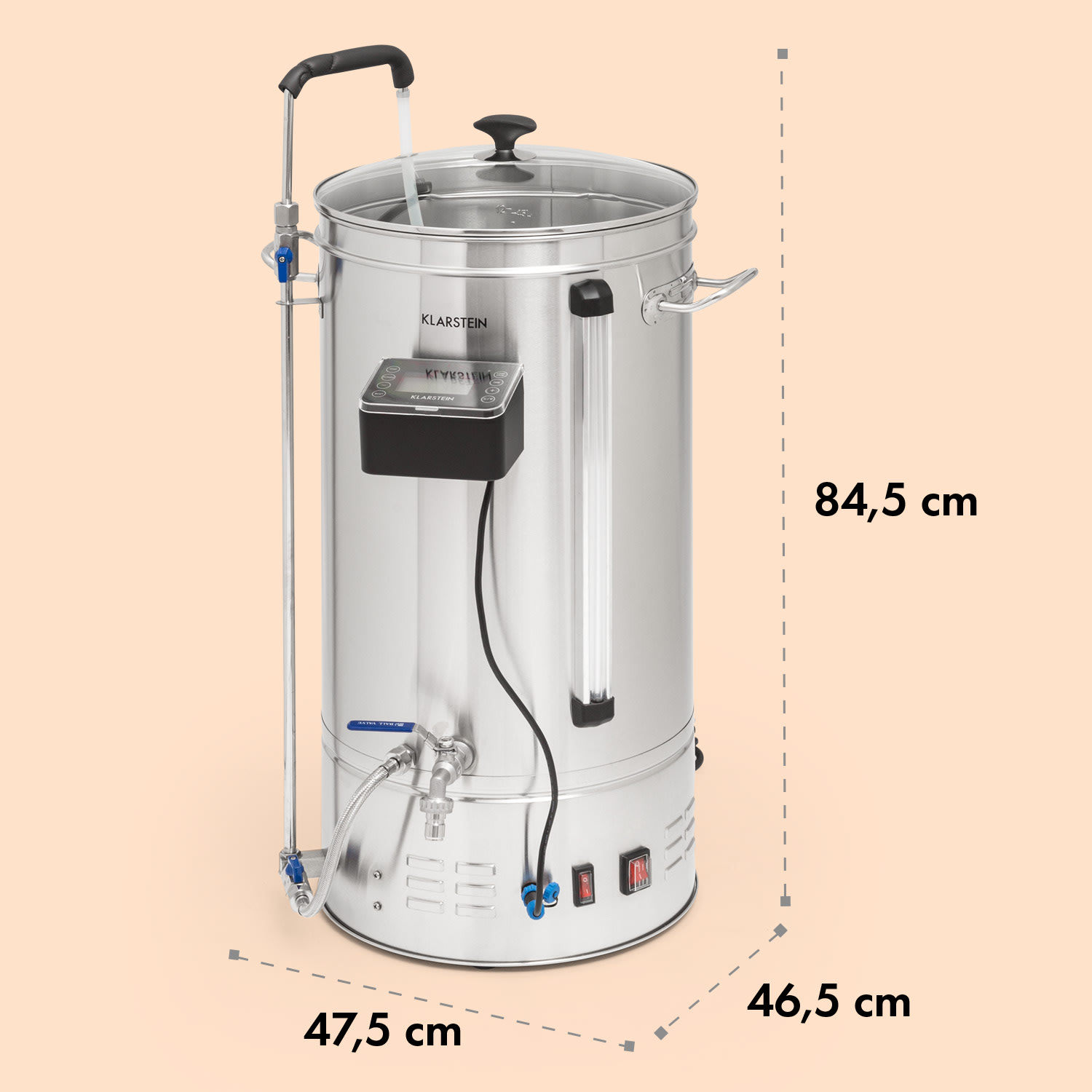 Brauheld Smart 45 kotel za varjenje 2500W 45L 100°C Obtočna črpalka Nerjaveče jeklo 45 Ltr | Nerjaveče jeklo