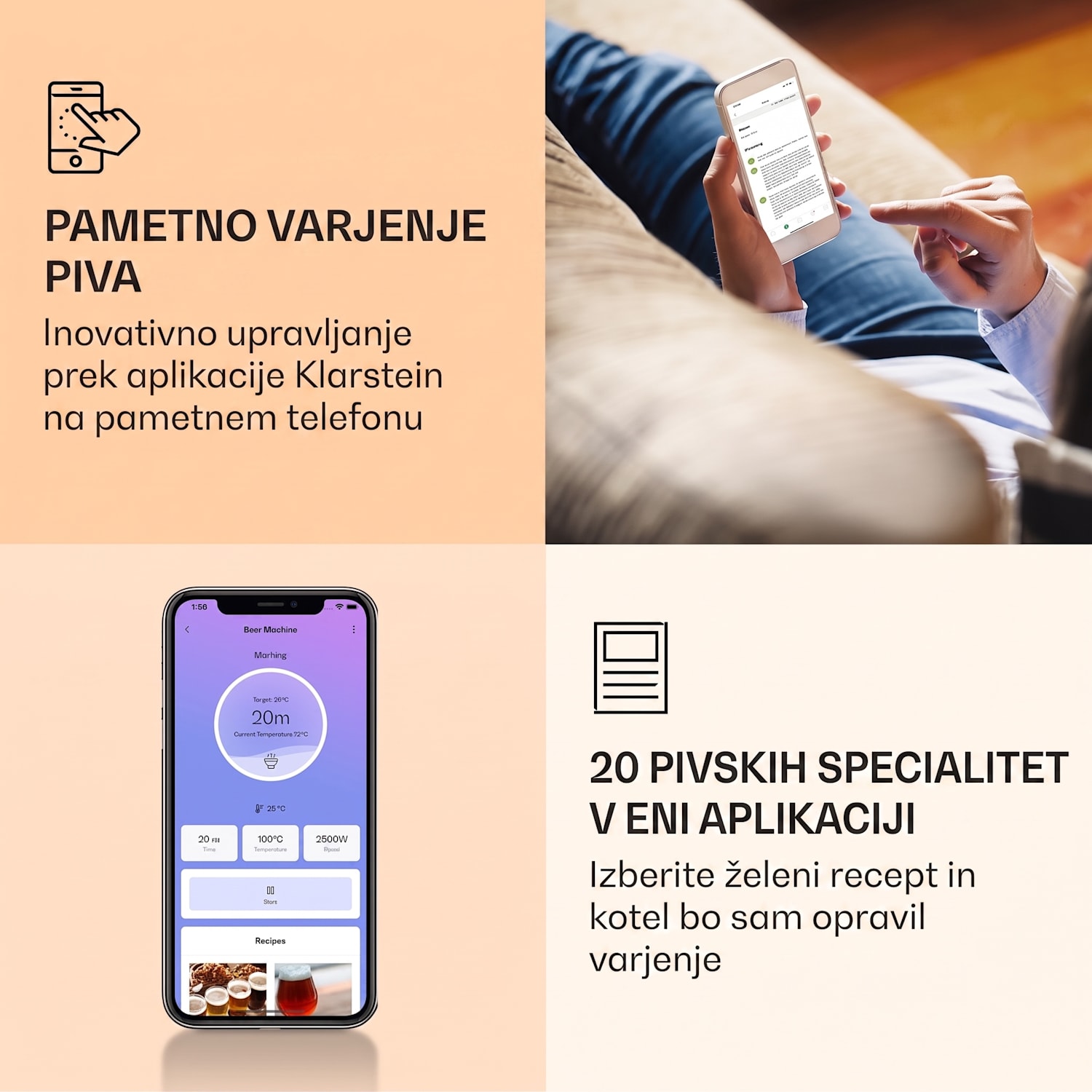 Brauheld Smart 65 kotel za varjenje 2500W 65L 100°C Obtočna črpalka Nerjaveče jeklo 65 L | Nerjaveče jeklo