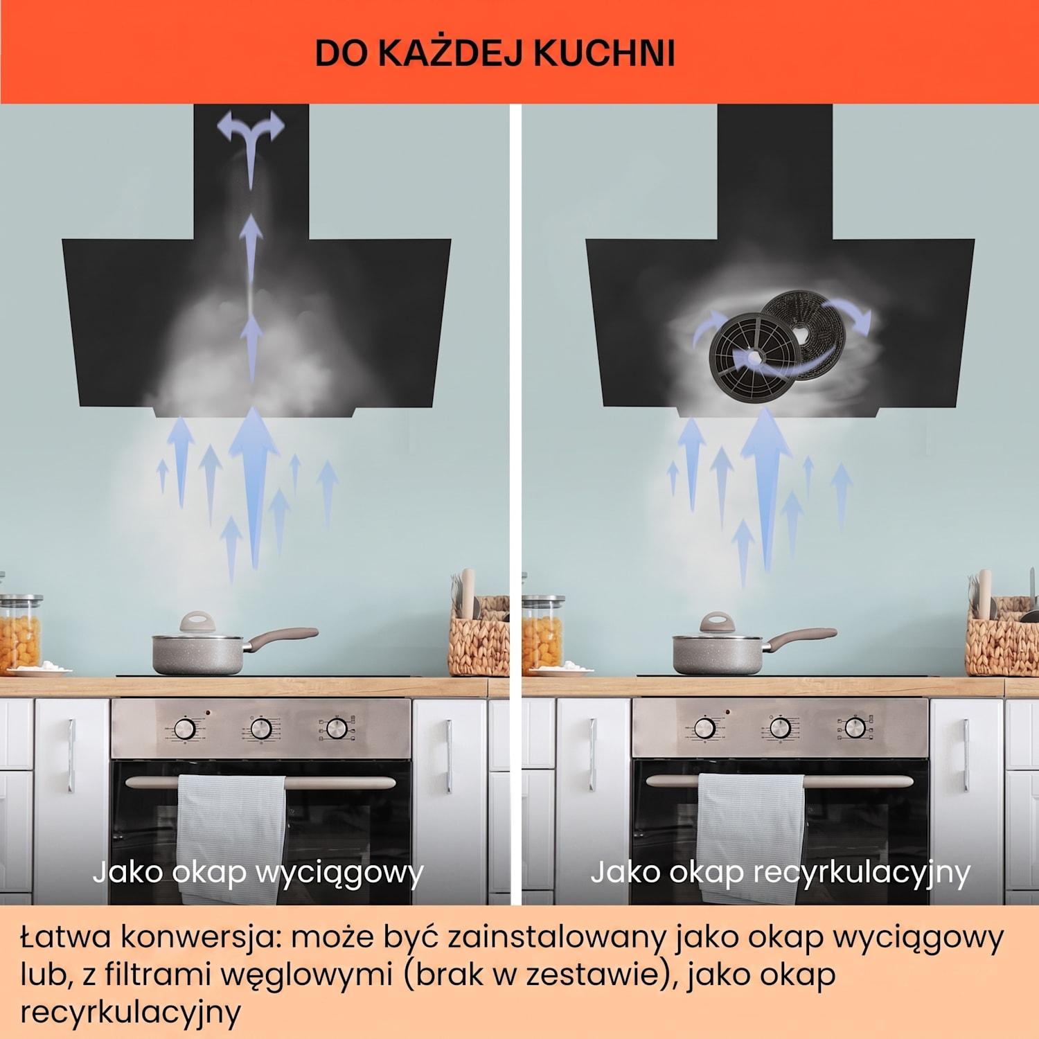 Ava 60 Smart, okap kuchenny przyścienny, skośny, 60 cm, Wi-Fi, A++, 515 m³/h, panel dotykowy 60 cm | Biały