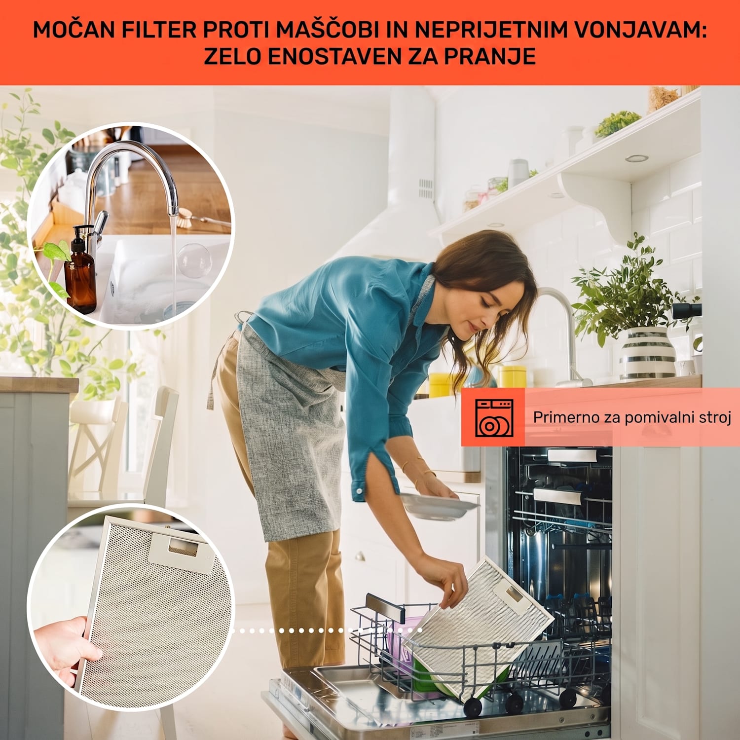 Alinea 60 Smart, kuhinjska napa, 60 cm, stenska, WiFi, A++, 555 m³/h, zaslon na dotik Črna
